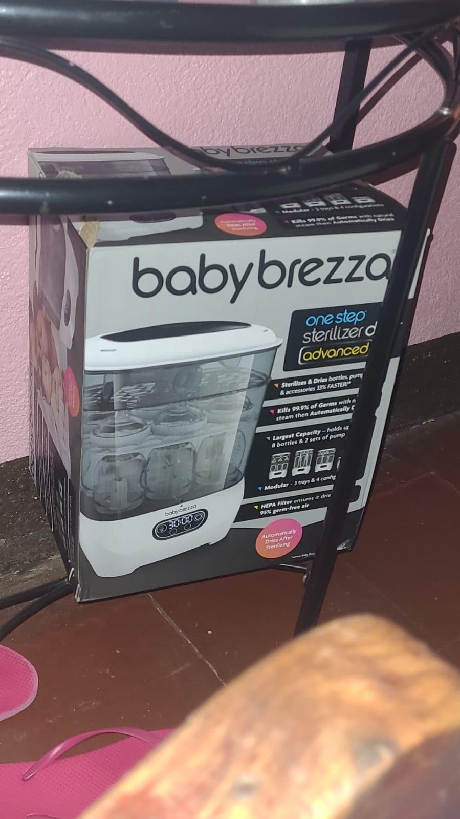 Baby Brezza Bottle Sterilizer and Dryer Advanced - 33% Faster - Largest Capacity Steam Sanitizer - Universal Sterilization Machine for All Bottles + Pump Parts - HEPA Air Filter customer photo 1
