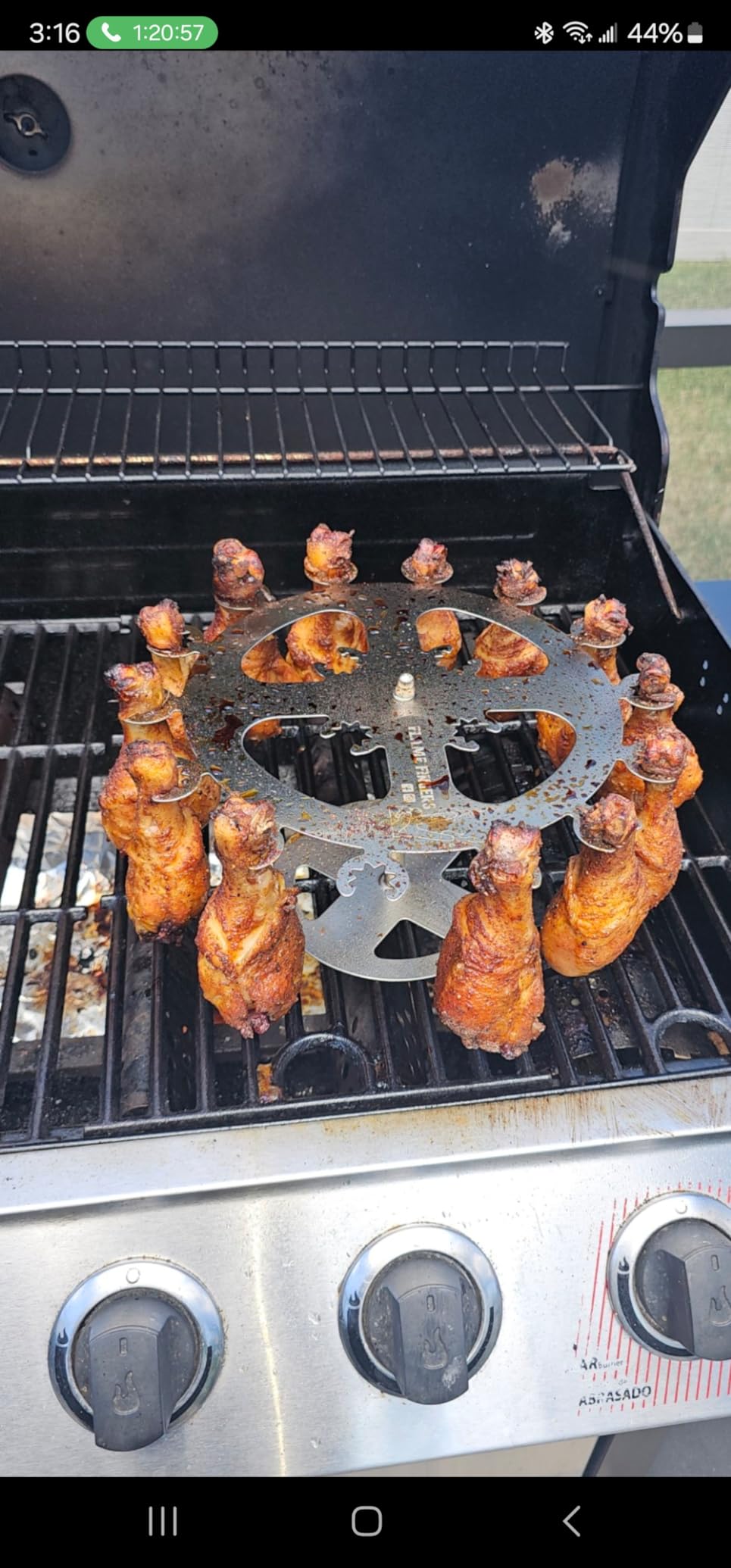 Rotating Patented Chicken Drumstick Rack for Grill - Holds 18 Legs, No Flipping BBQ Rack for Even Cooking, Stainless Steel for Smokers, Grills & Ovens customer photo 2