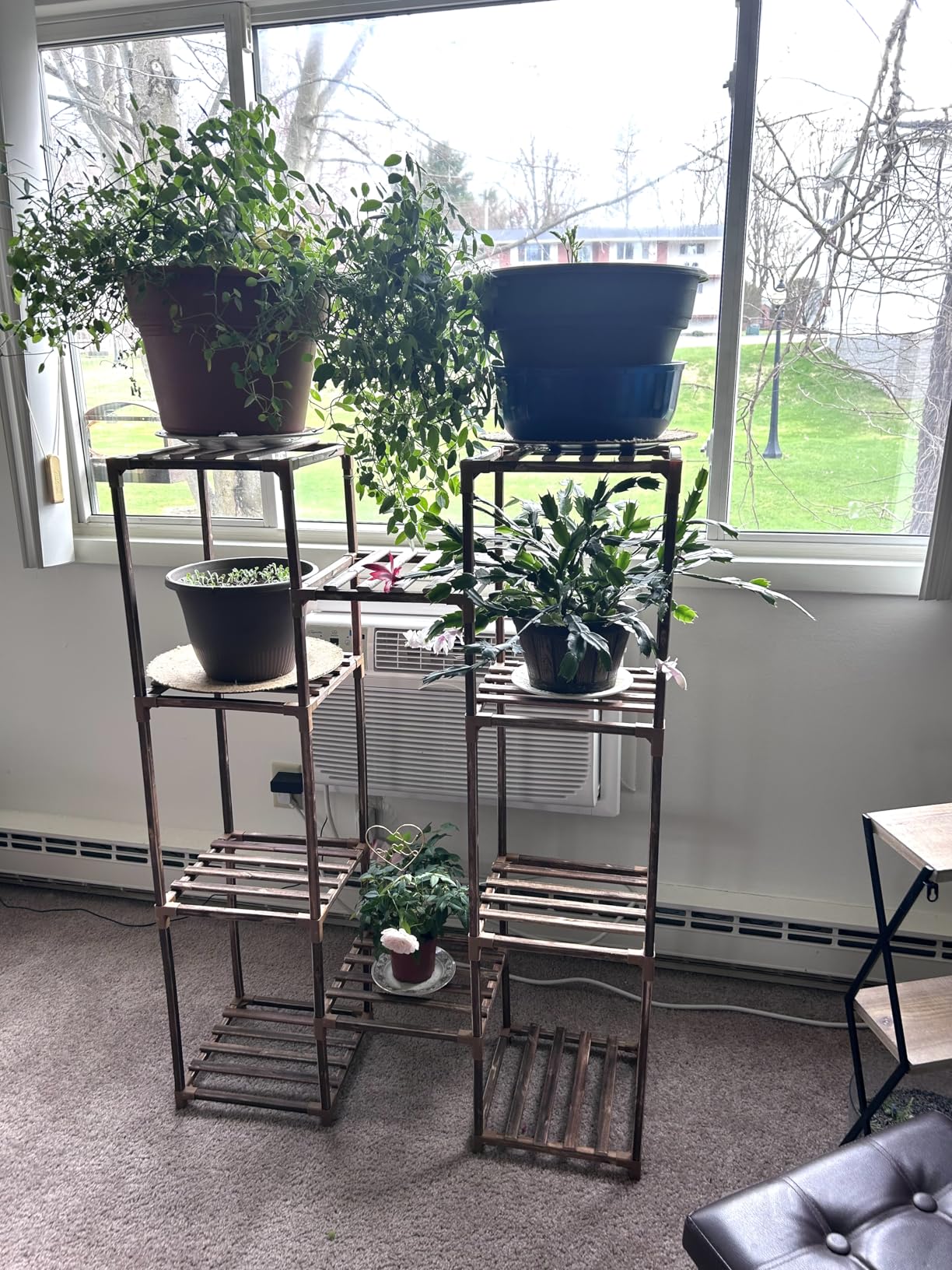 Uneedem Plant Stand Indoor Outdoor, Tall Plant Shelf for Multiple Plants, 10 tiers 11 Pot Large Plants Holder Rack Wood Plant Shelves for Room Corner Balcony Garden Patio customer photo 1
