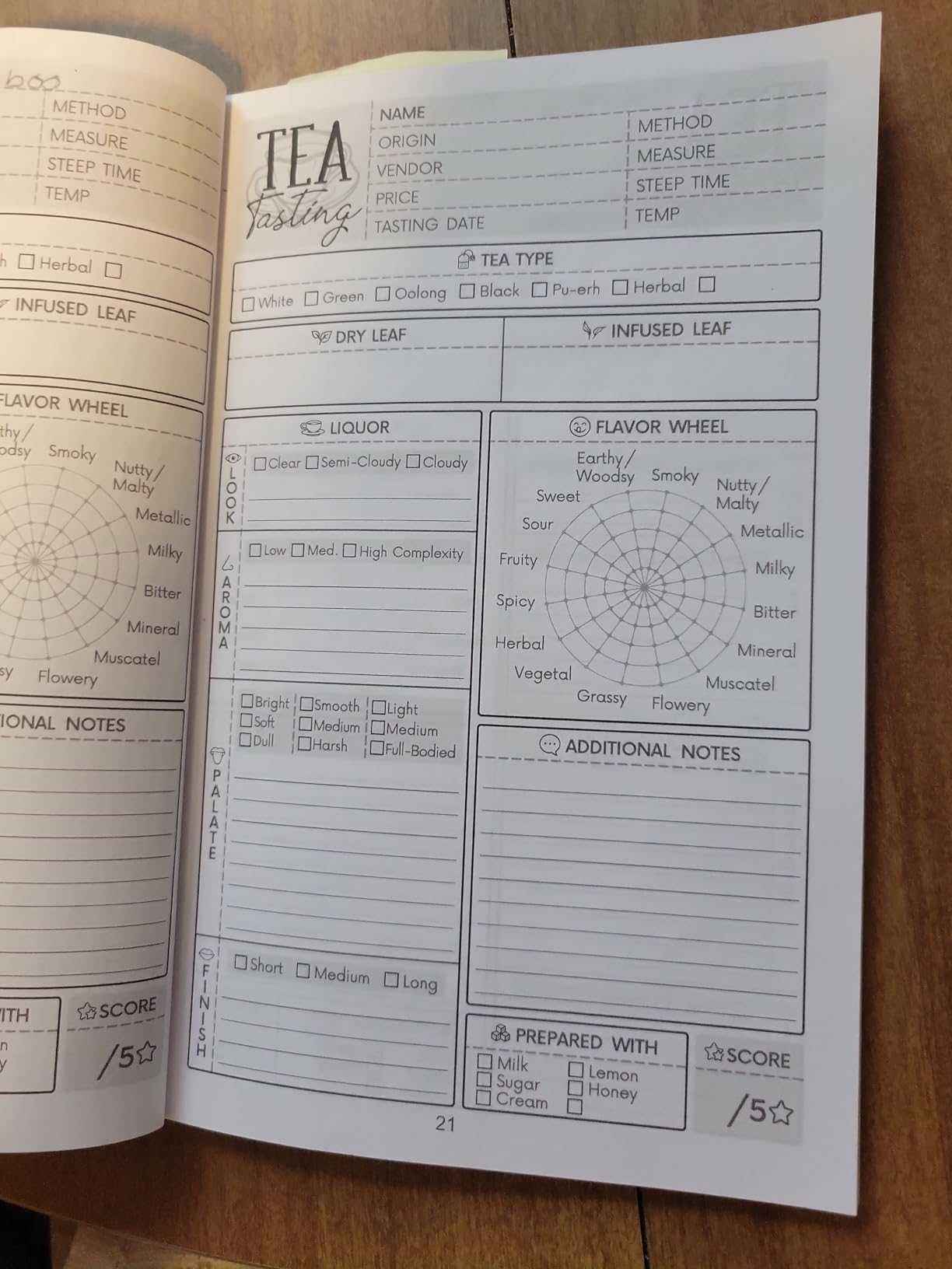 Tea Tasting Journal: Record, Rate & Review Teas | A Logbook to Document Brew Information & Tea Tasting Notes | Specialized Notebook for Tea Lovers, Enthusiasts & Sommeliers customer photo 2