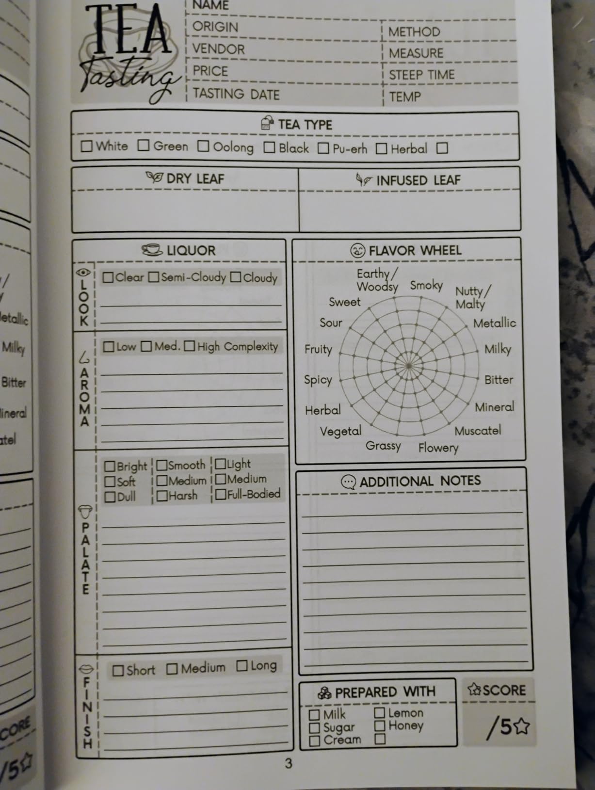 Tea Tasting Journal: Record, Rate & Review Teas | A Logbook to Document Brew Information & Tea Tasting Notes | Specialized Notebook for Tea Lovers, Enthusiasts & Sommeliers customer photo 3