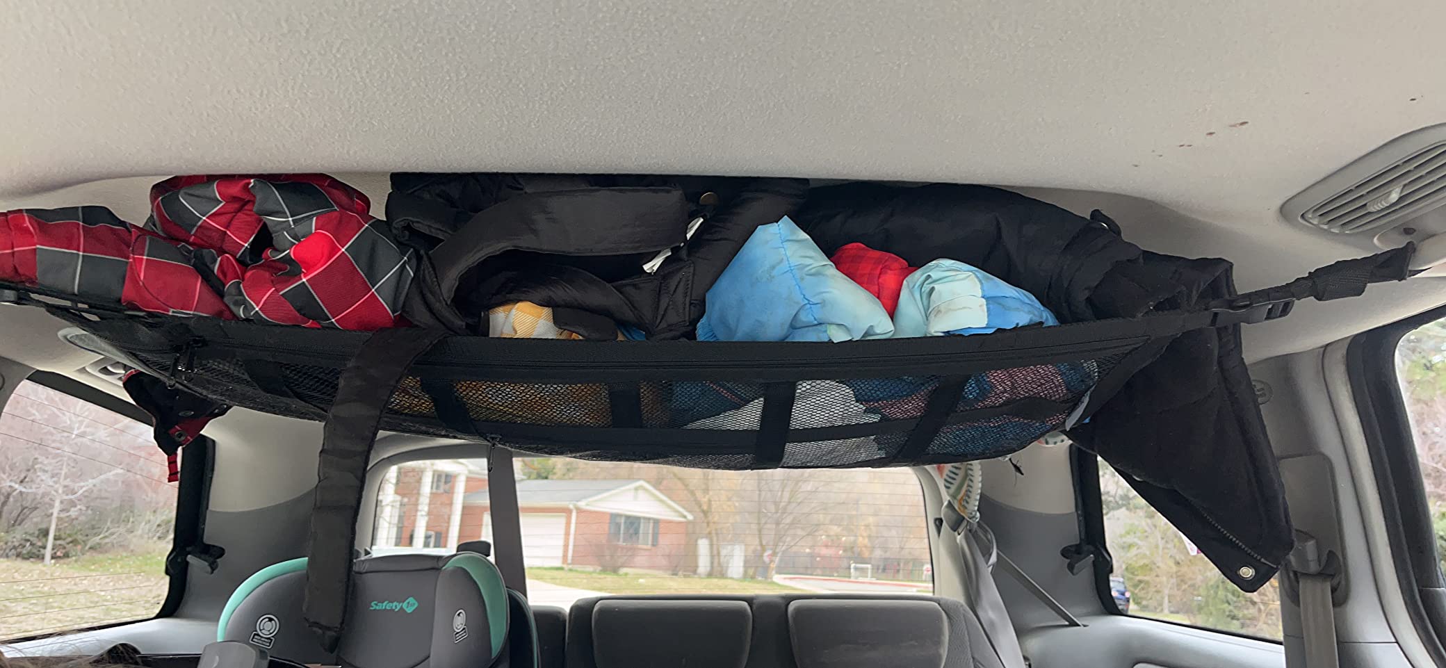 Kaskawise Upgrade Car Ceiling Cargo Net Pocket,31.5