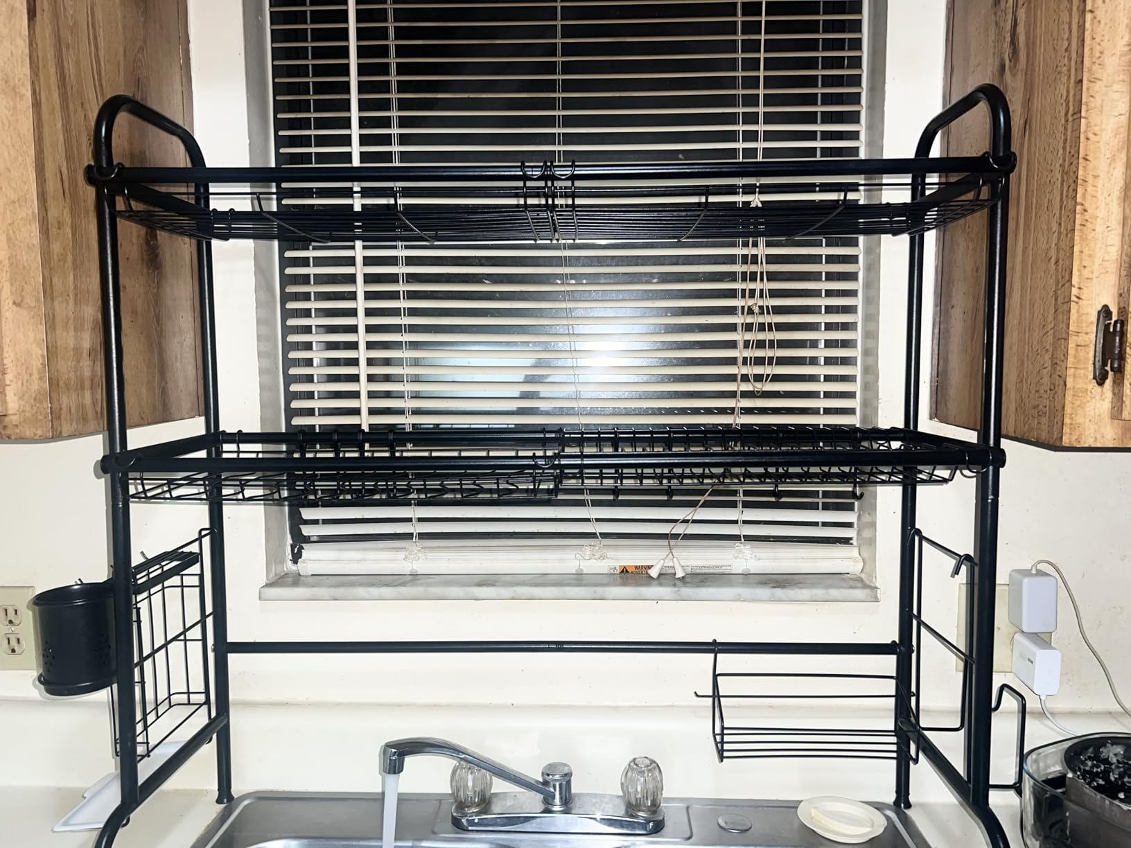 HOWDIA Stainless Steel 2-Tier Over The Sink Dish Drying Rack with Utensil Holder, Large, for Kitchen Counter customer photo 1