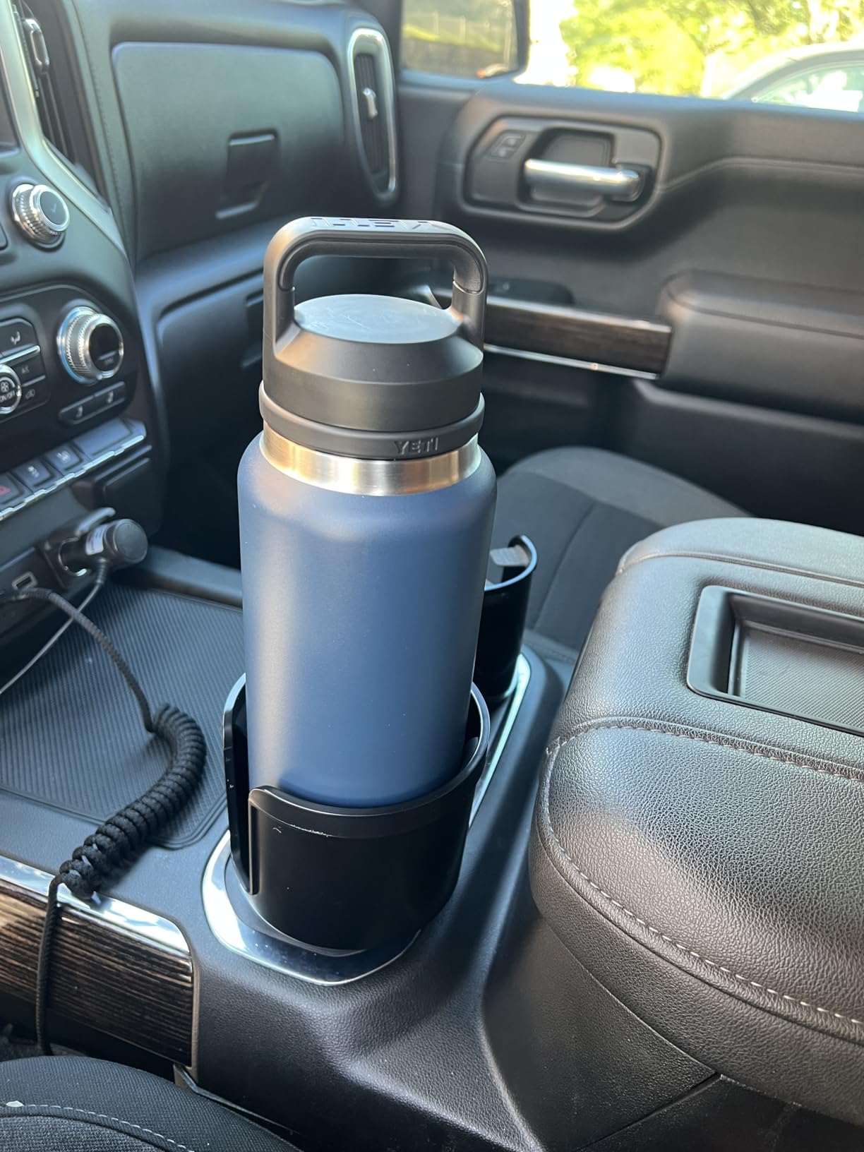 Upgraded Car Cup Holder Expander Adapter with Offset Adjustable Base, Compatible with Yeti 14/24/36/46oz Ramblers, Hydro Flasks 32/40oz, Other Large Bottles Mugs in 3.5