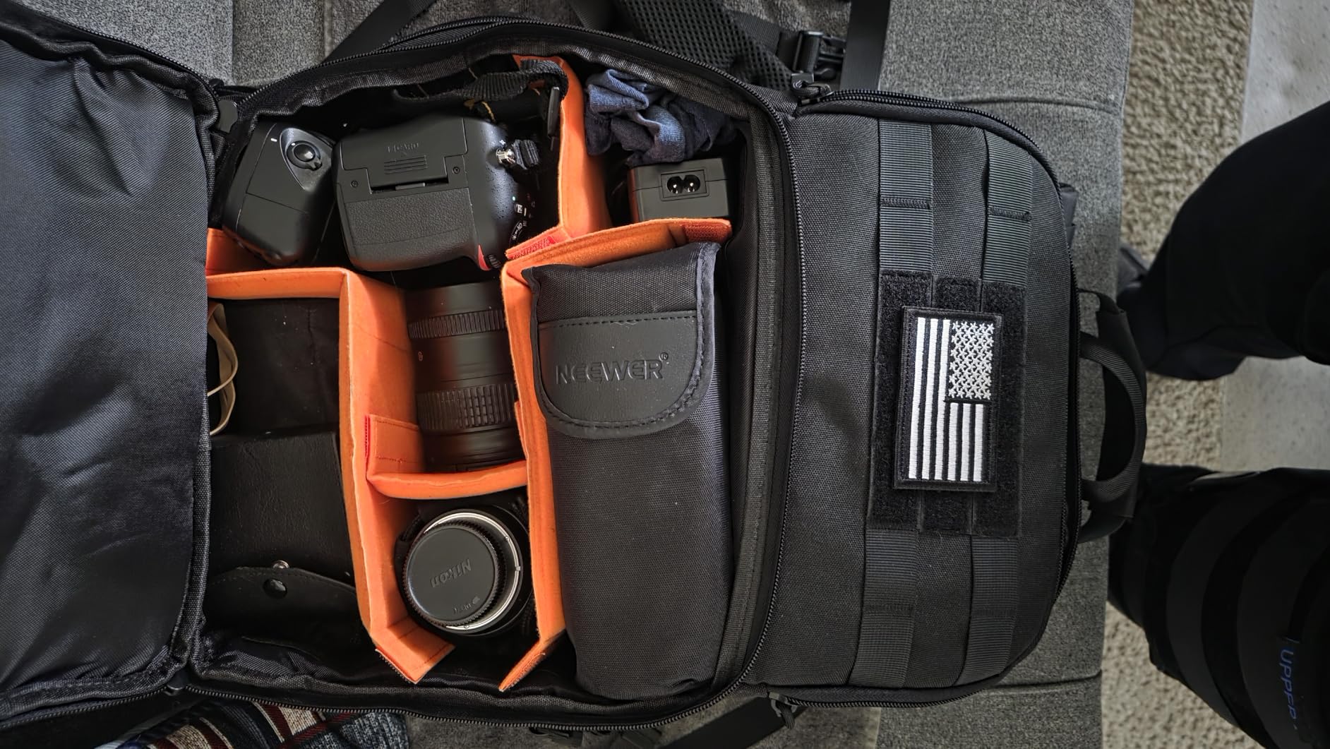 MOSISO Camera Backpack, DSLR/SLR/Mirrorless Tactical Camera Bag Case with Laptop Compartment Compatible with Canon/Nikon/Sony, Black customer photo 2