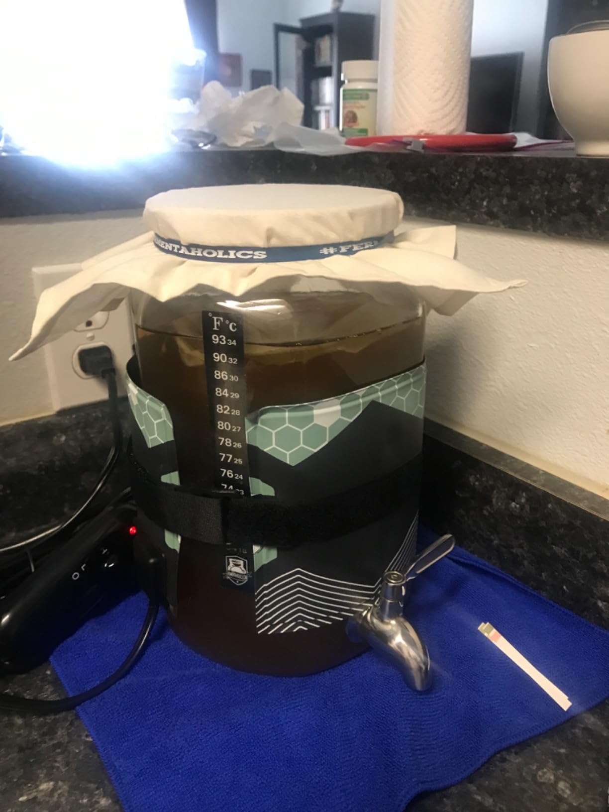 Craft A Brew - Kombucha Jar with Dispensing Valve - For Kombucha Fermentation - Includes Custom Cloth Cover- Proprietary Design customer photo 1