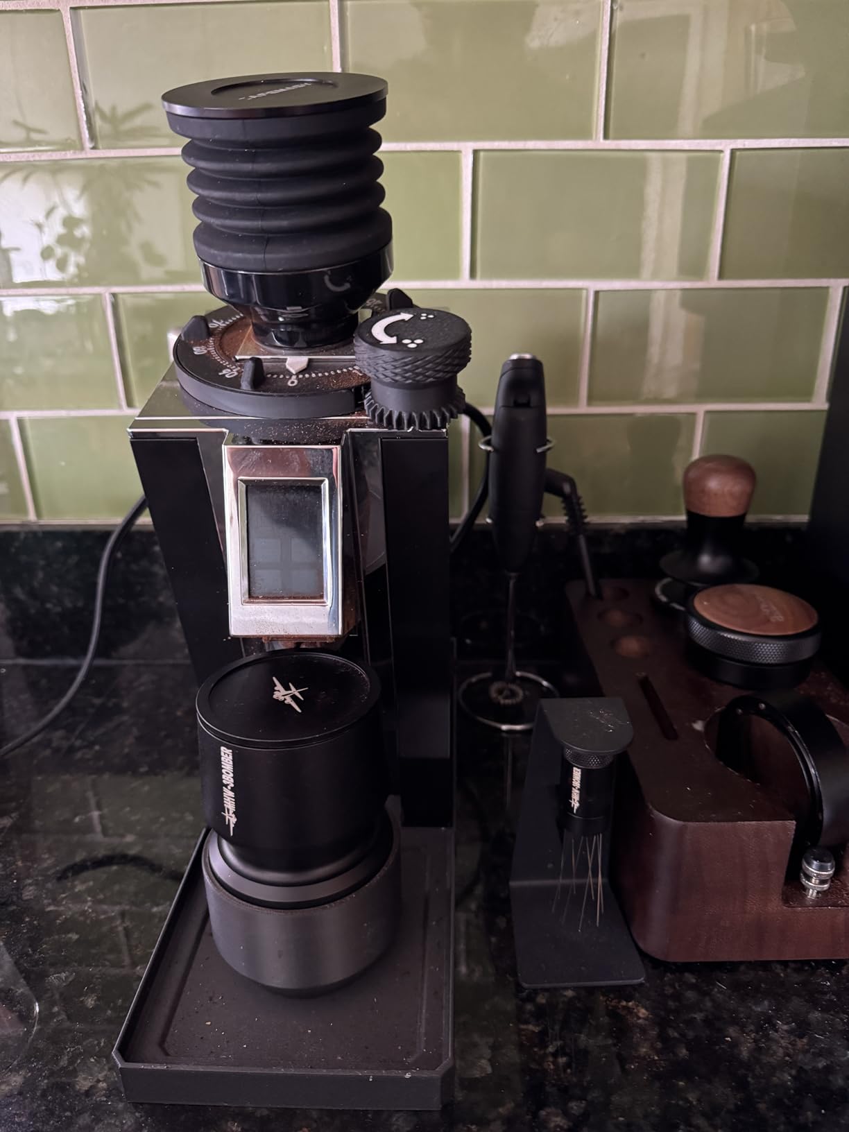 Coffee Grinder Single Dose Hopper for Eureka Mignon Grinder 2 in 1 Function Coffee Grinder Accessories Hopper Hand Pressure Silicone Bellow to Clean and Collect Coffee Grounds customer photo 1