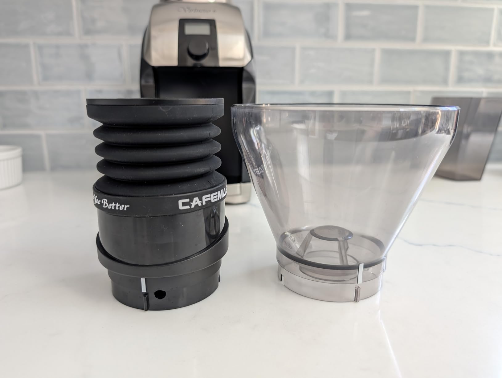 CAFEMASY Single Dose Hopper with Silicone Bellow and Aluminum Lid Coffee Grinder Cleaning Accessories Tools customer photo 1