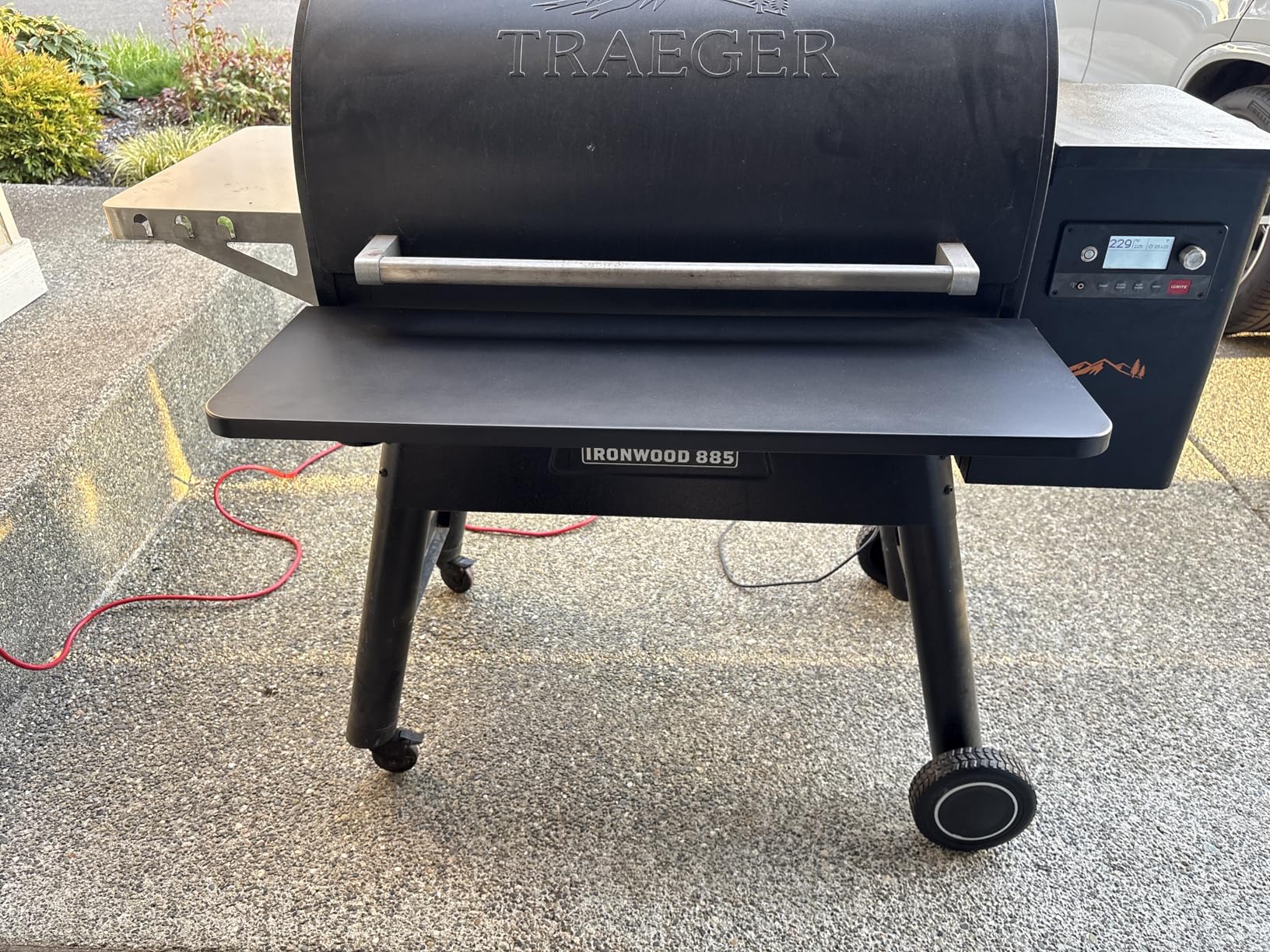 QuliMetal BAC363 Grill Folding Shelf for Traeger Pro 34 Series, Texas Elite 34, Century 885 and Eastwood 34 Series Pellet Grills, Ideal for Food Prep and Storage, 37