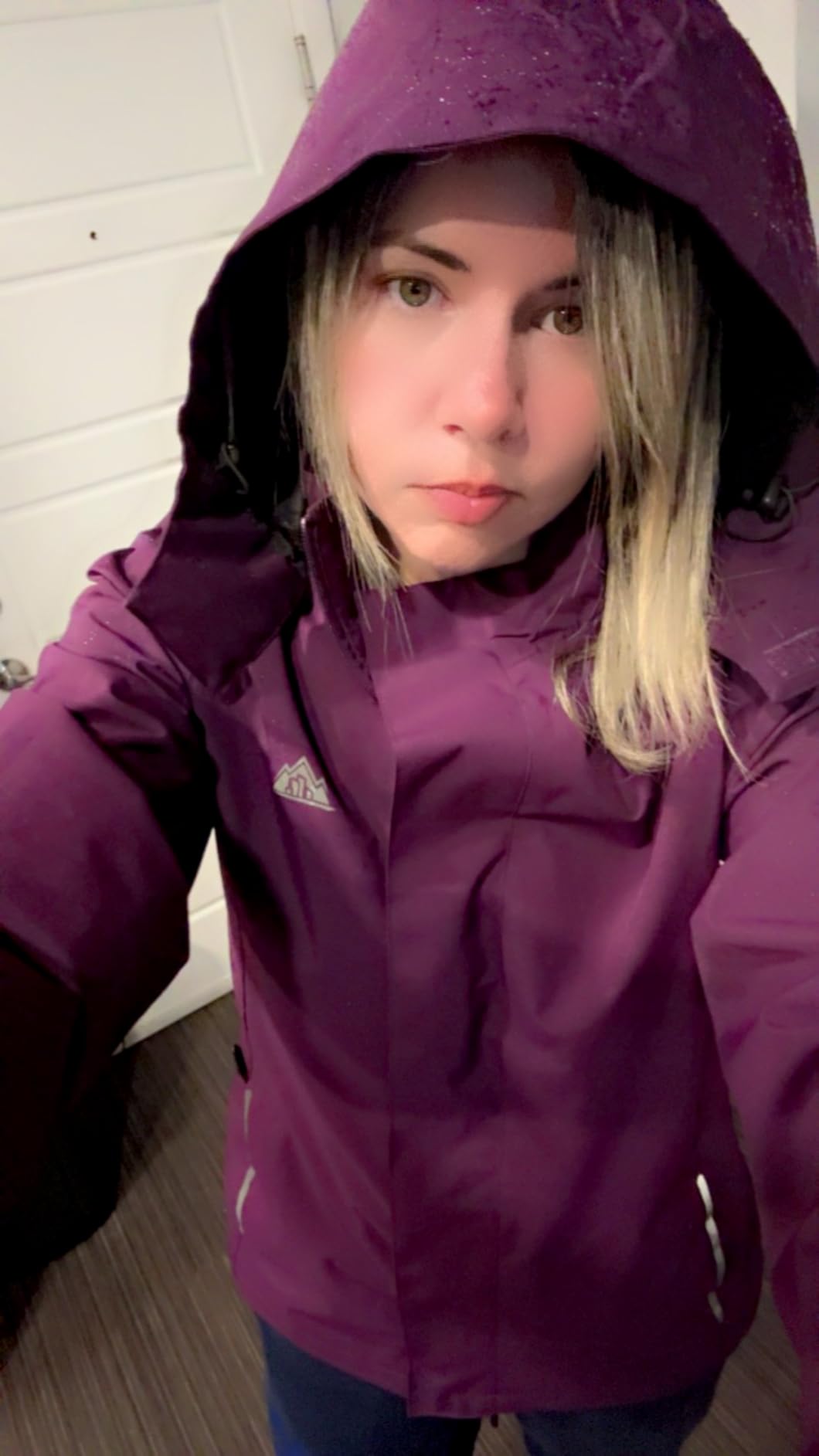 MOERDENG Women's Waterproof Rain Jacket Lightweight Raincoat Hooded Hiking Jacket Softshell Windbreaker customer photo 1