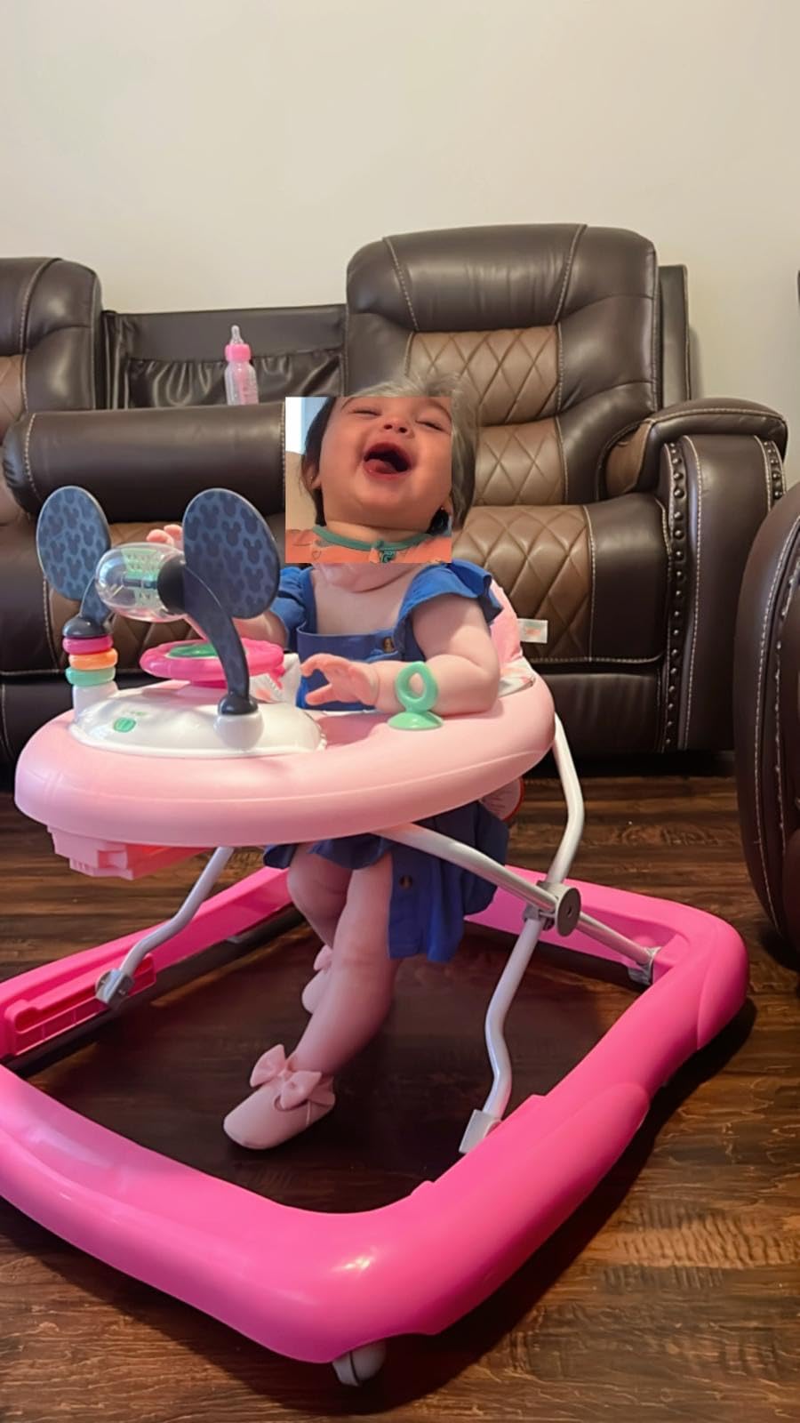 Bright Starts Disney Baby Minnie Mouse Forever Besties 2-in-1 Baby Activity Walker - Easy Fold Frame and Removable Toy Station, 6 Months and up customer photo 1