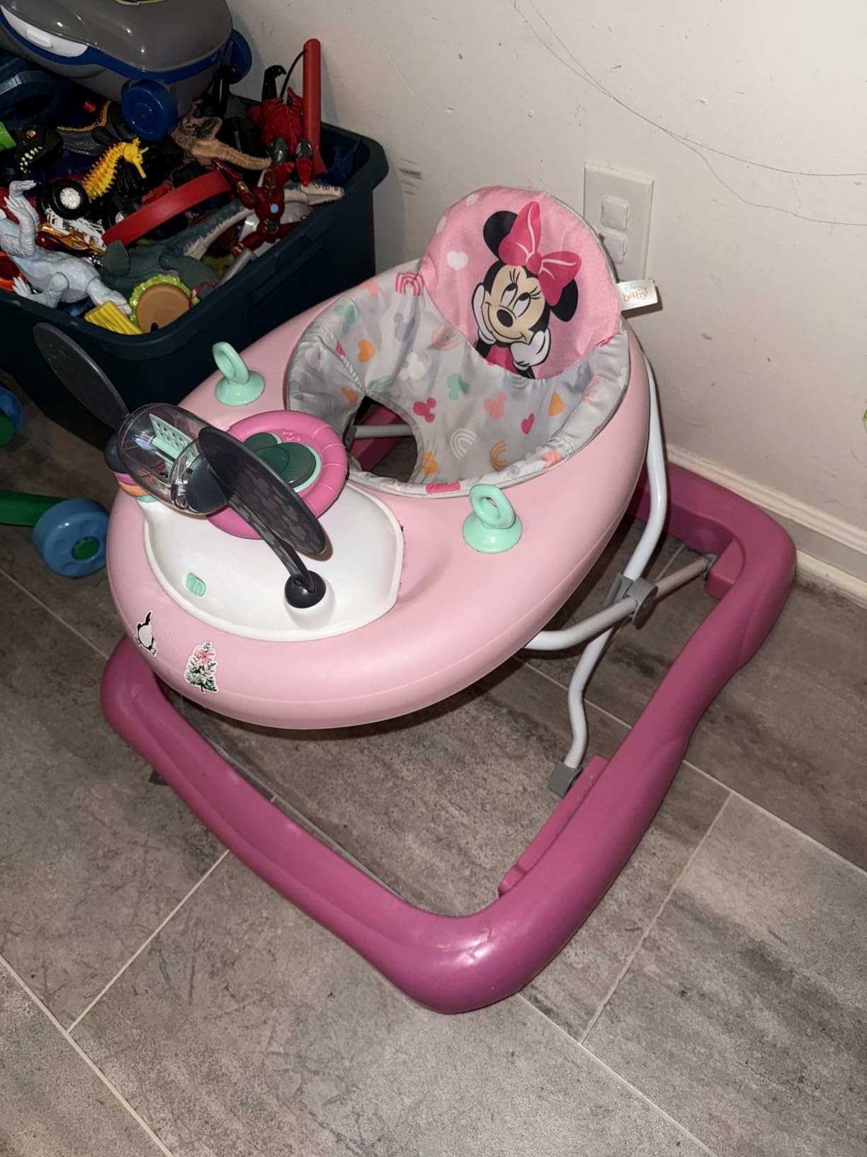Bright Starts Disney Baby Minnie Mouse Forever Besties 2-in-1 Baby Activity Walker - Easy Fold Frame and Removable Toy Station, 6 Months and up customer photo 2