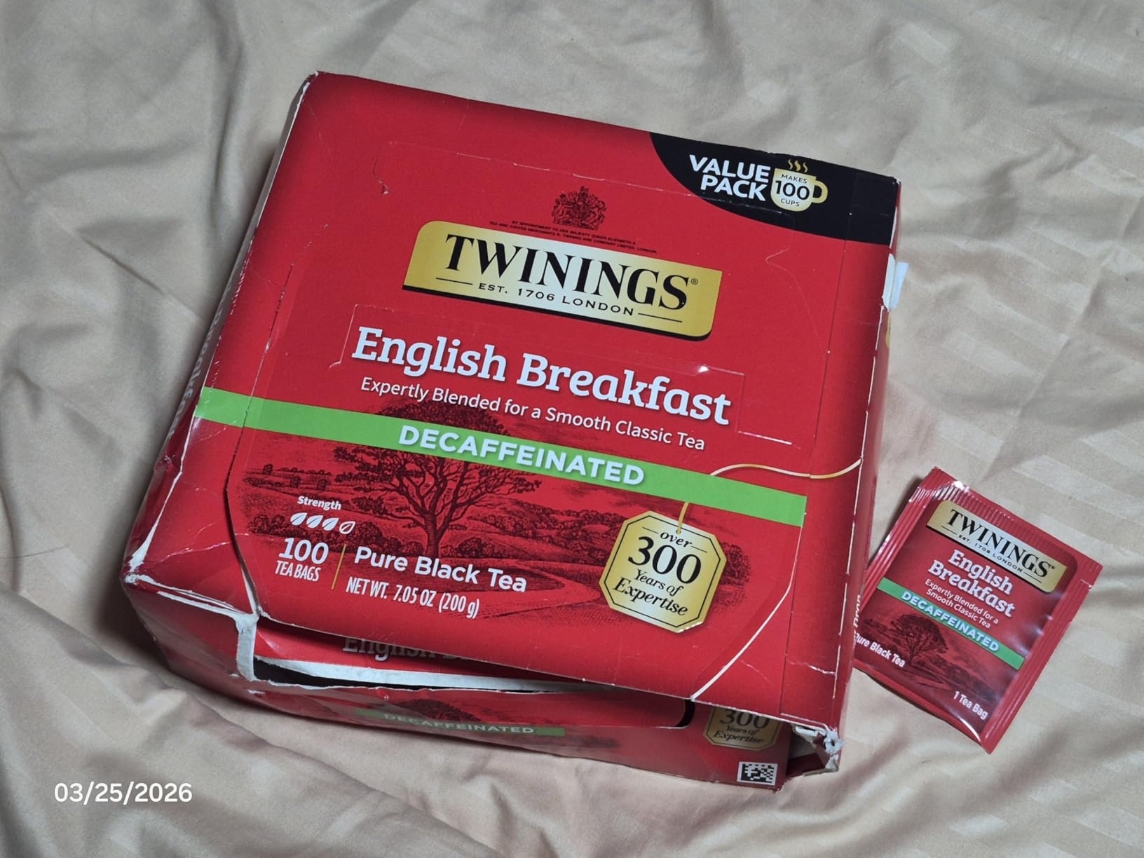 Twinings Decaffeinated English Breakfast Black Tea, 100 Count - Smooth, Flavourful Black Tea customer photo 2