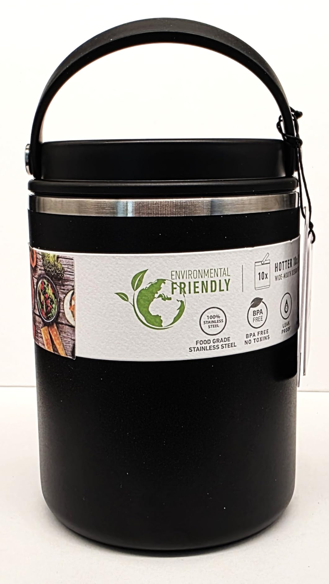 Hydrapeak 25oz Stainless Steel Vacuum Insulated Food Jar for Hot Food and Cold Food, Wide Mouth Leak-Proof Soup Jar for Adults, 10 Hours Hot and 16 Hours Cold (Black) customer photo 2