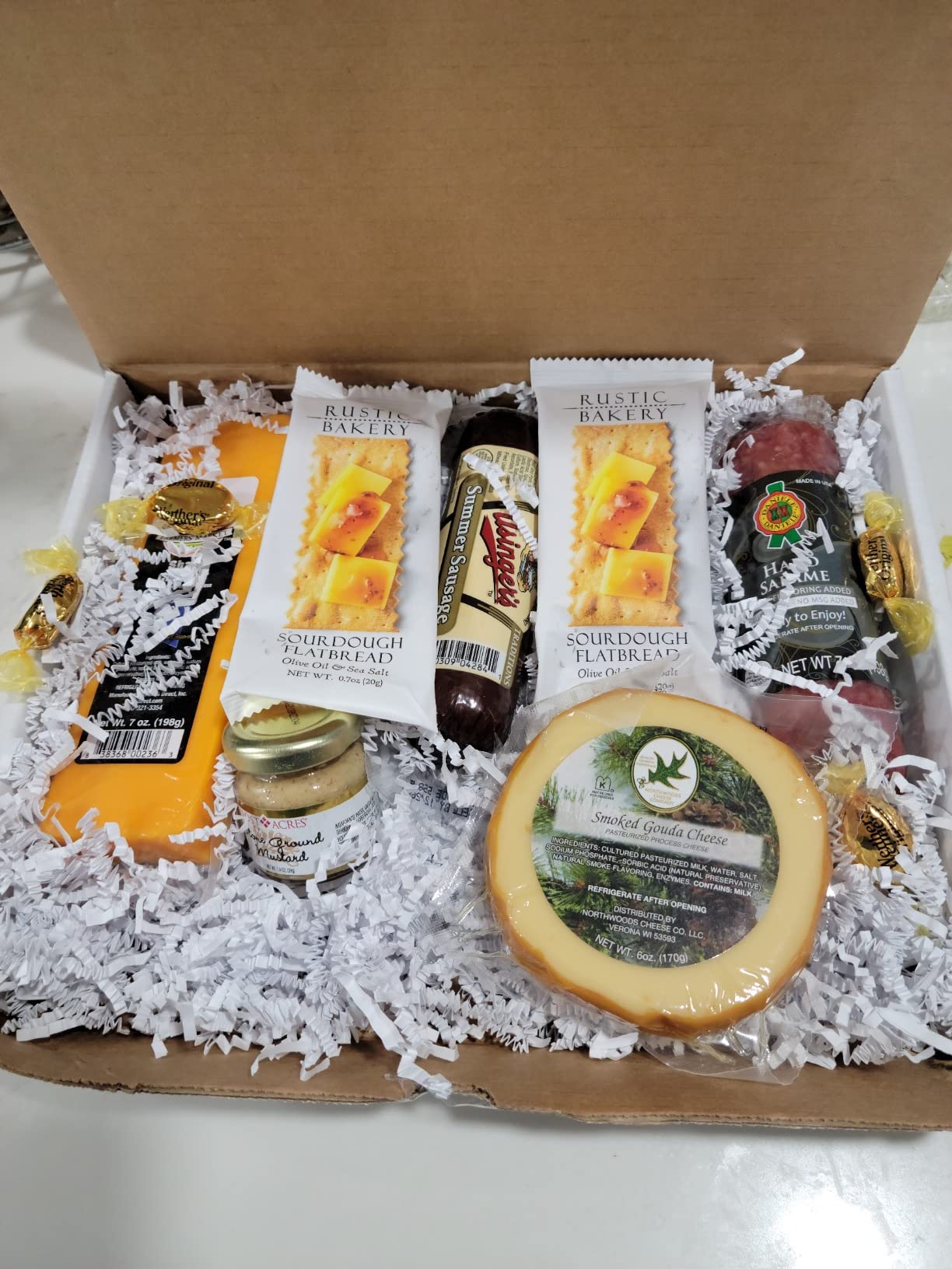 Charcuterie Meat and Cheese Gift Basket, Charcuterie Board Food Items, Food Gifts for Men, Meat Sampler For Men, Tailgating, Business, Congratulations, Care Packages, Thanksgiving and Christmas Gifts (8-item Bundle) customer photo 1