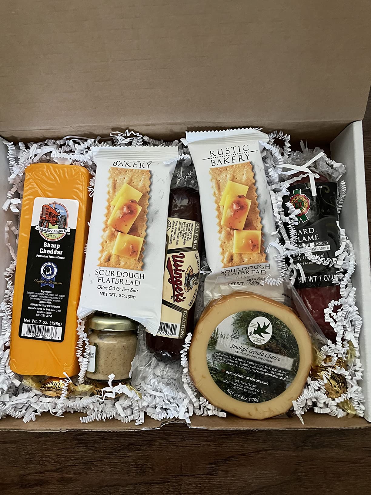 Charcuterie Meat and Cheese Gift Basket, Charcuterie Board Food Items, Food Gifts for Men, Meat Sampler For Men, Tailgating, Business, Congratulations, Care Packages, Thanksgiving and Christmas Gifts (8-item Bundle) customer photo 2