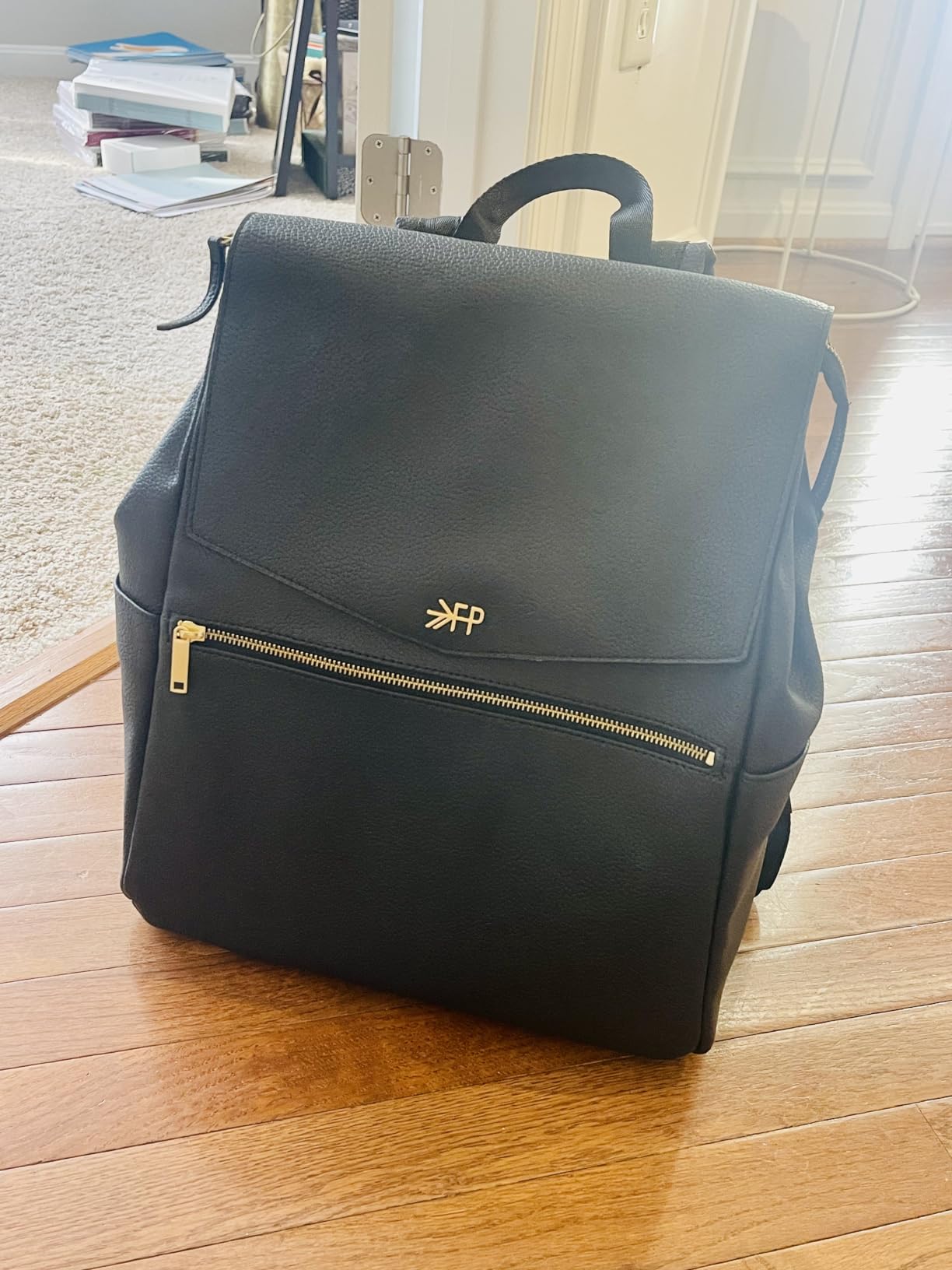 Freshly Picked Classic Diaper Bag II Backpack - Premium Vegan Leather, Large Capacity Baby Bag with Changing Pad, Stylish & Functional for Moms & Dads, Aspen customer photo 1