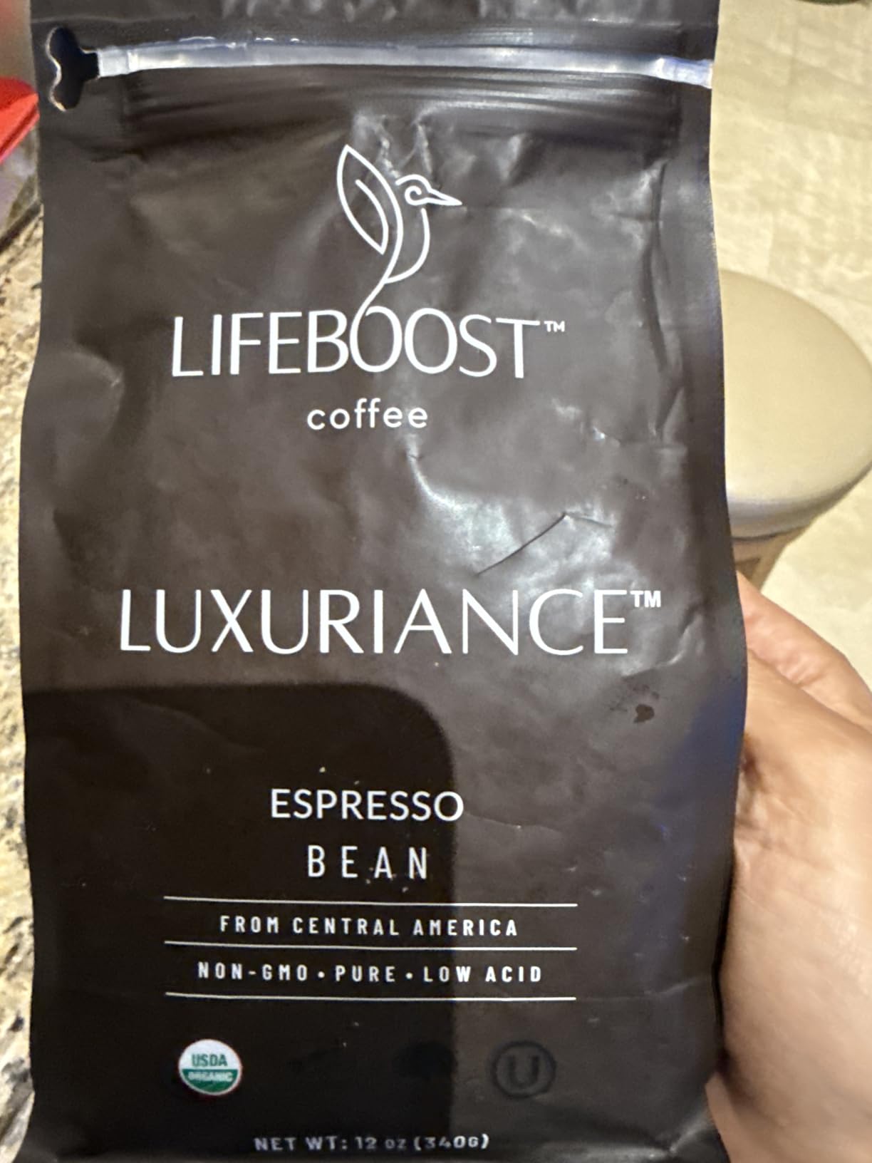 Lifeboost Organic Espresso Whole Bean Coffee - Low Acid Espresso Coffee, Non-GMO, USDA Organic, Single Origin, Third-Party Tested for Mycotoxins & Pesticides - 12 oz Bag customer photo 1