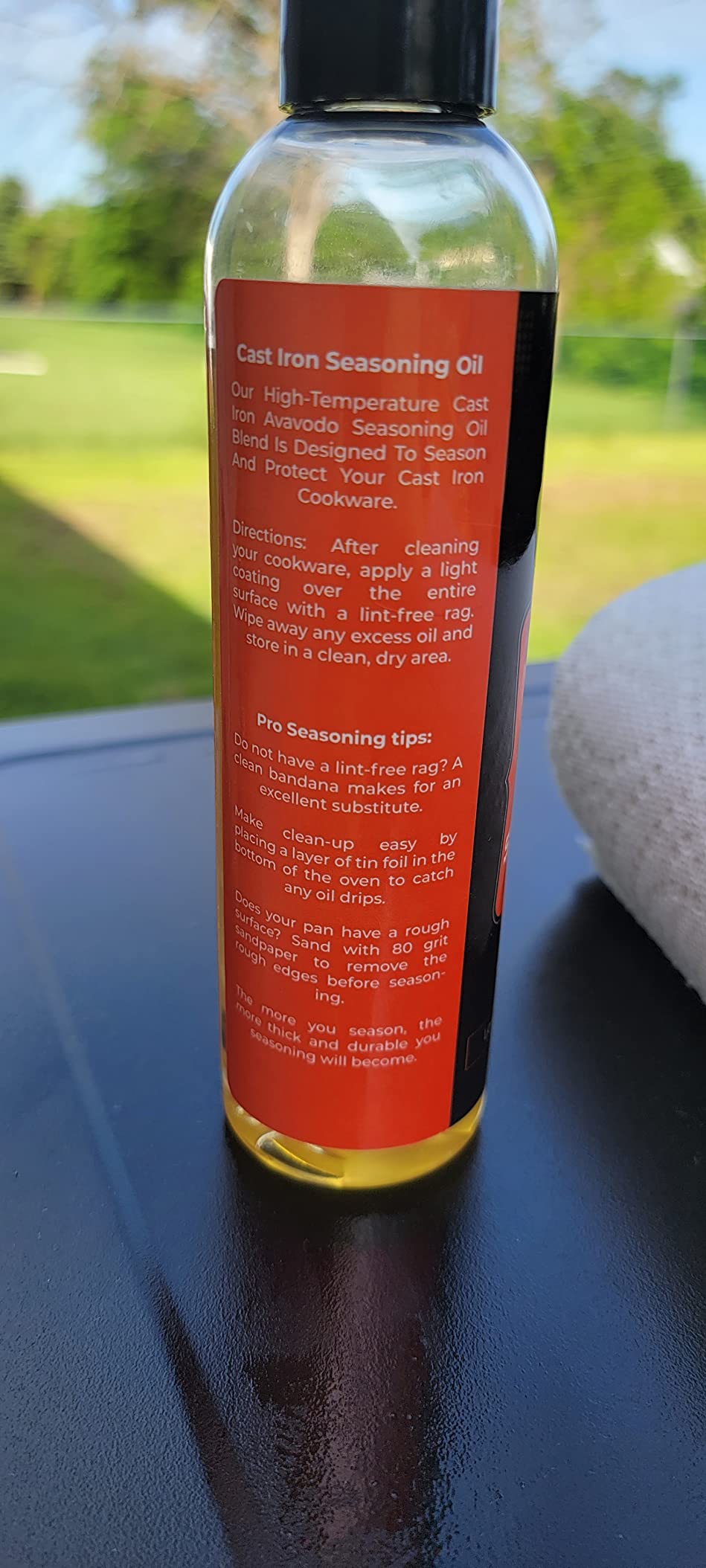 Heritage Products Cast Iron Seasoning Oil - Low-Smoke, Hi Temp All-Natural Skillet Conditioner for Dutch Oven, Griddle, Camp Grill - Cleans, Protects Cast Iron Cookware with Avocado Oil customer photo 2
