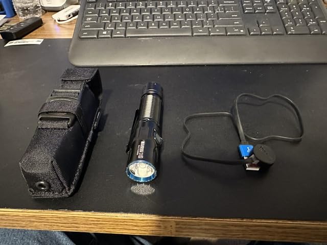 OLIGHT Warrior 3S 2300 Lumens Rechargeable Tactical Flashlight, Compact Dual-Switches LED Bright Light with Proximity Sensor, Powered by Customized Battery for Emergency and Searching (Black) customer photo 2