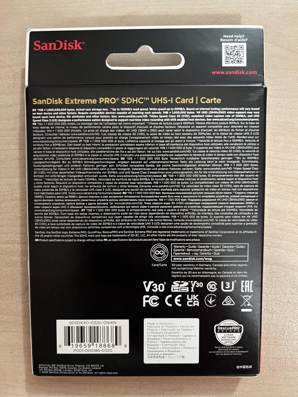 SANDISK 64GB Extreme PRO SDXC UHS-I Memory Card - C10, U3, V30, 4K UHD customer photo 2
