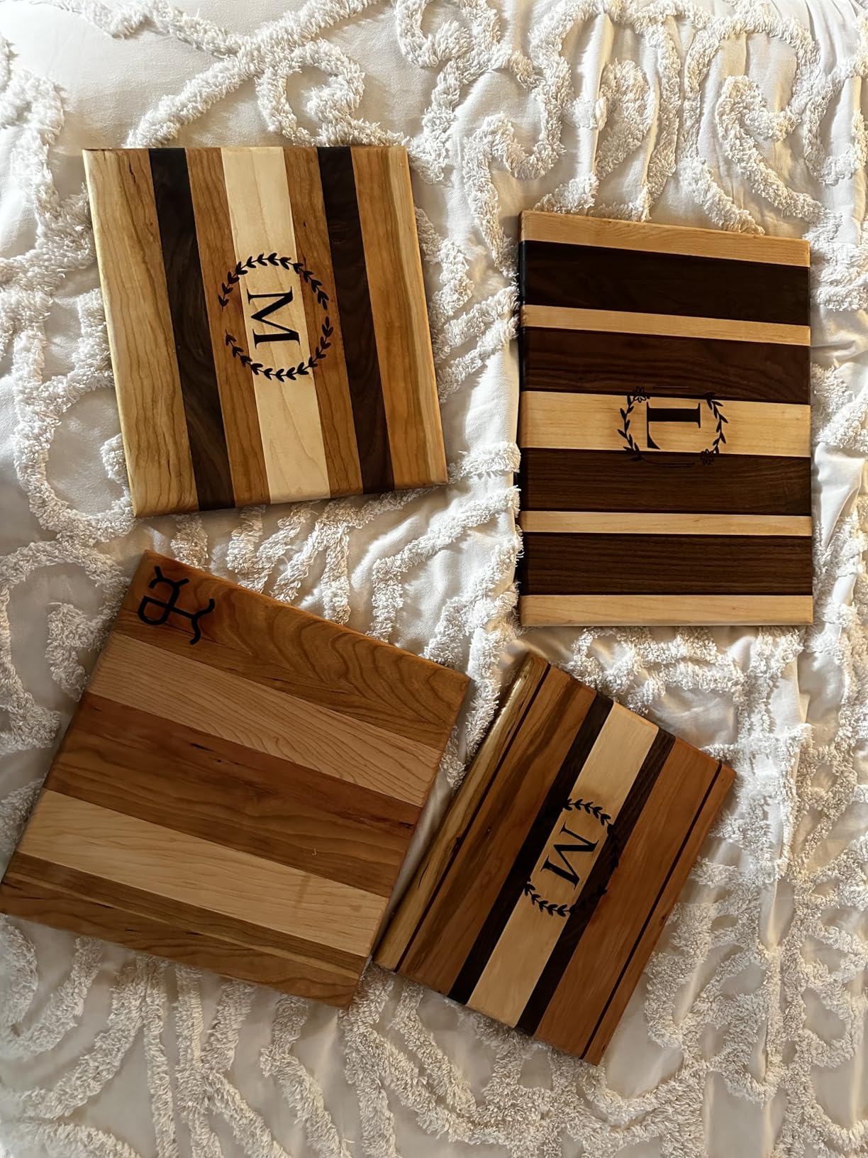 Barrington Hardwoods Domestic Variety Pack 5 Walnut, 5 Maple and 5 Cherry Boards - 3/4