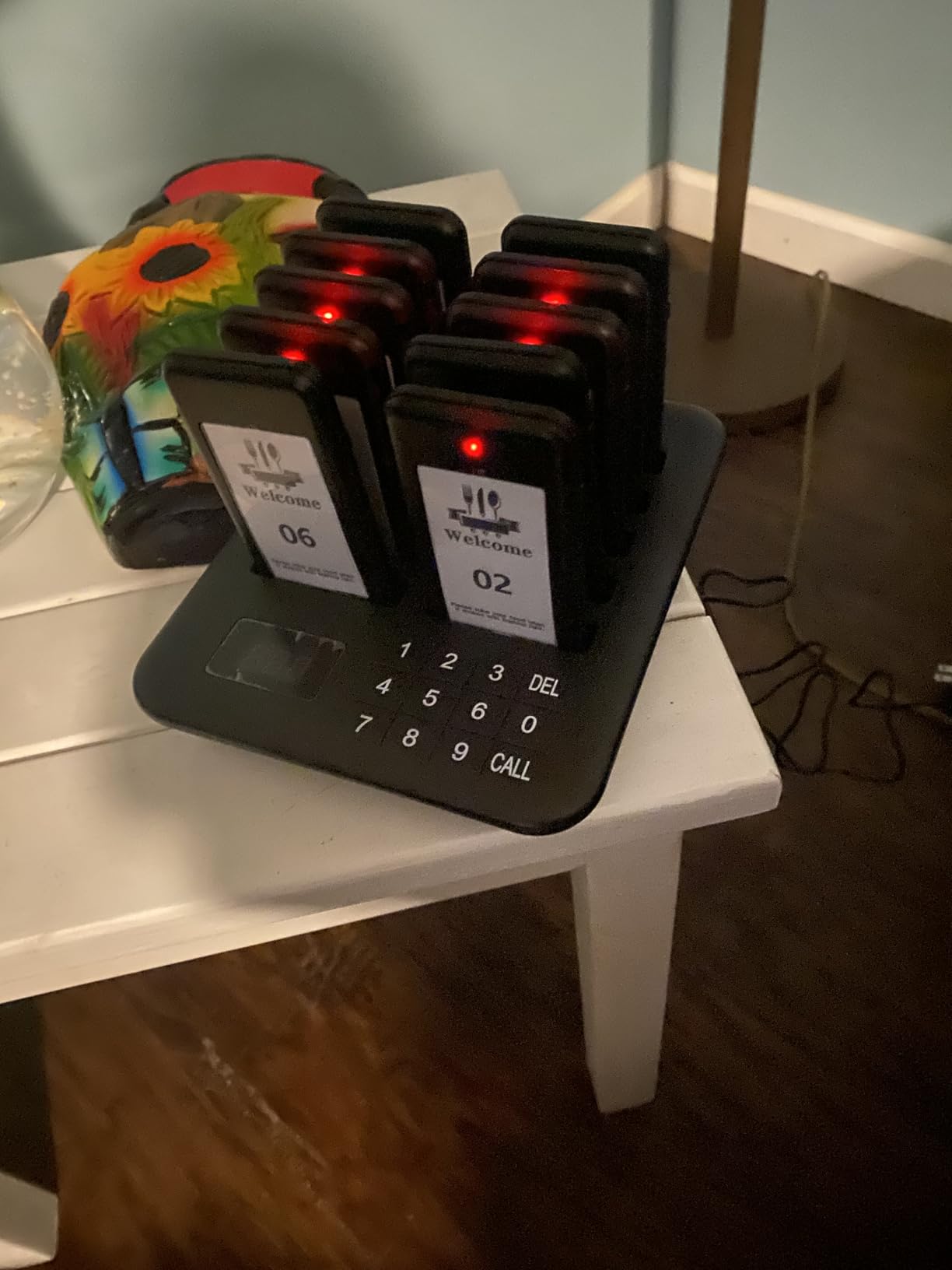 Restaurant Pager System,Beepers Wireless Calling System 16 Guest Pagers,Buzzers Social Distancing, 98 Chanels with Vibration, Flashing and Buzzer for Food Truck, Restaurant, Food Court customer photo 1