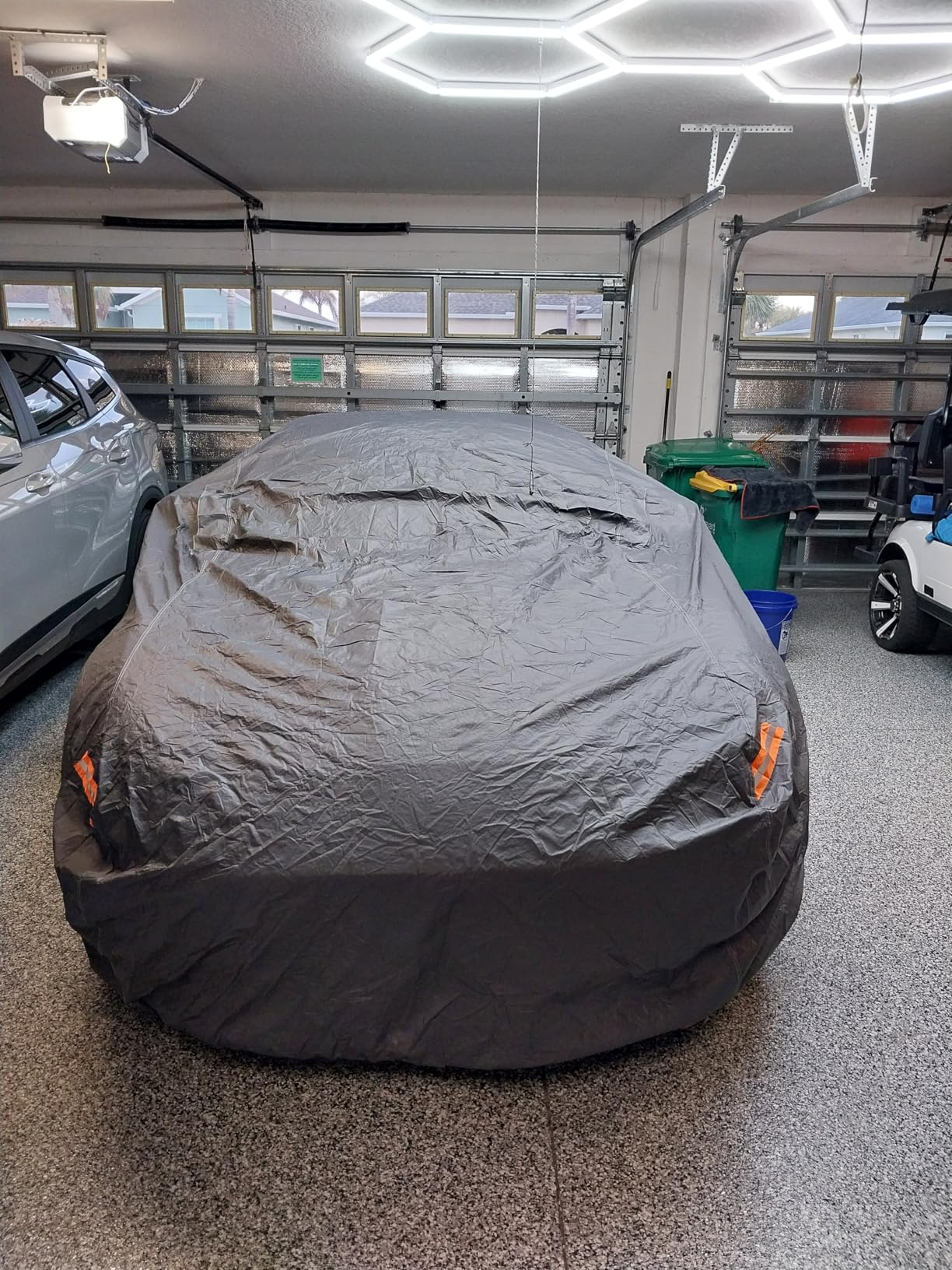 16 Layers Car Cover Waterproof All Weather, Heavy Duty Outdoor Car Cover Universal Fit Sedan Toyota Camry, Tesla Model 3, Honda Accord, Nissan Altima, Kia K5/Stinger, Hyundai Sonata etc. customer photo 2