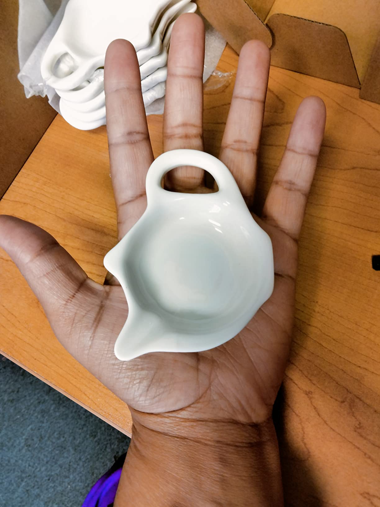 Tea Bag Holder for Used Tea Bag Teapot Shaped Tea Bag Coasters - Keep Your Tea Time Tidy and Organized with Tea Bag Saucers Set of 6 customer photo 2