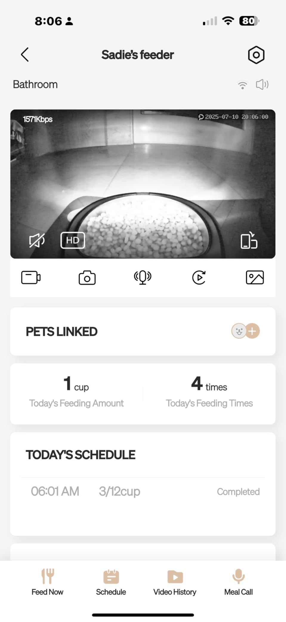 PETLIBRO Automatic Cat Feeder with Camera, 1080P HD Video with Night Vision, 5G WiFi Pet Feeder with 2-Way Audio, Low Food & Blockage Sensor, Motion & Sound Alerts customer photo 2