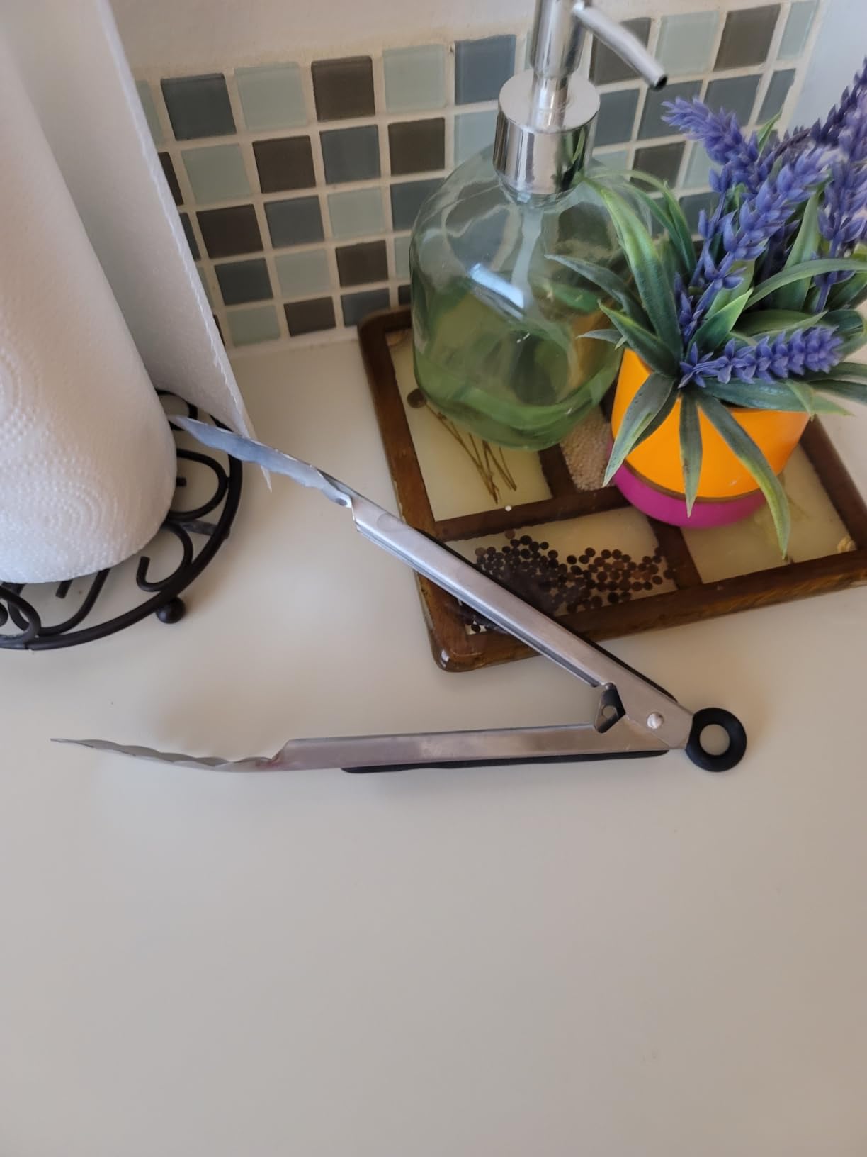 Hotec Stainless Steel Kitchen Tongs, 16 Inch Extra Long Locking Metal Food Tongs for Cooking, Serving, BBQ, Grill Non-Slip Grip customer photo 2