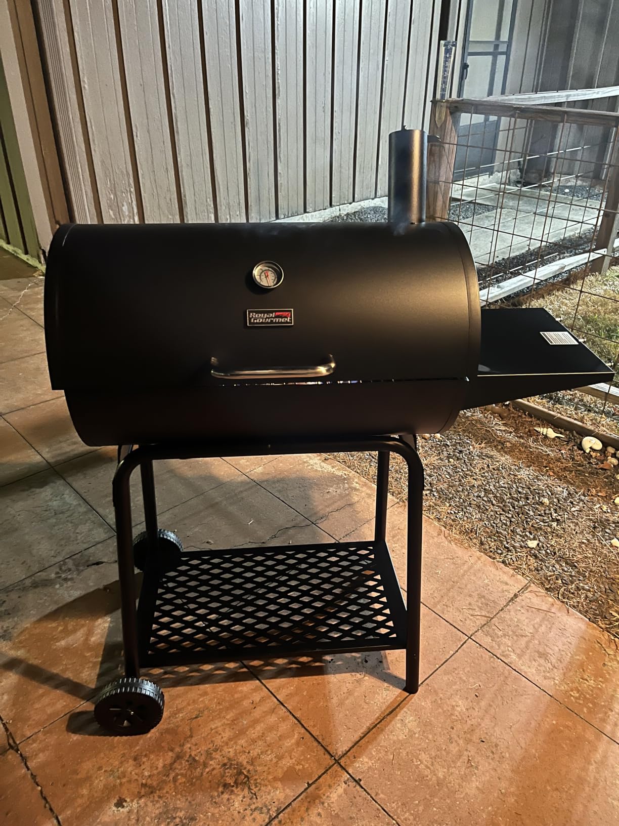 Royal Gourmet CC1830 30 Inch Barrel Charcoal Grill with Warming Rack, Outdoor BBQ Grill with 627 Sq. In. Grilling Space for Backyard, Patio and Parties, Black customer photo 2