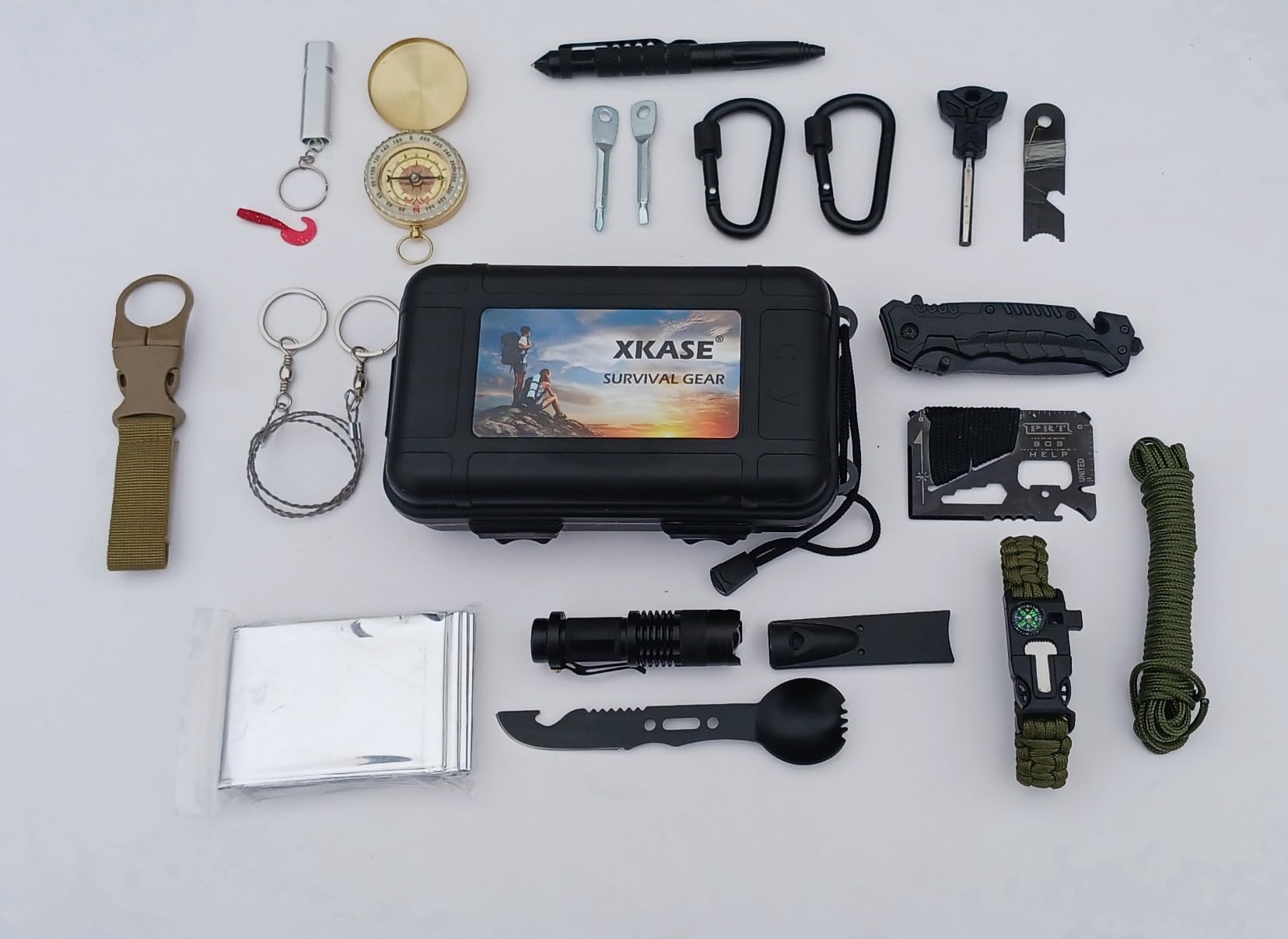 Survival Kit, Gifts for Men Dad Husband, Emergency Survival Gear and Equipment 19 in 1, Fishing Hunting Birthday for Men, Camping Accessories, Cool Gadget, Camping Essentials customer photo 1