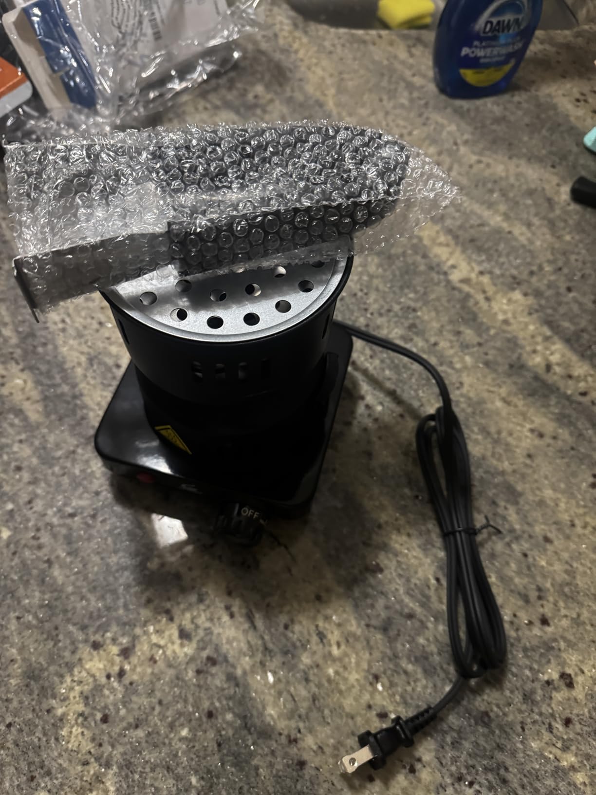 ETL Approved Charcoal Starter - Coal Burner Hot Plate Electric Stove Coconut Starter with Stainless Detachable Tongs, 4.9Ft Longer Cords, 600W Faster Heating for BBQ Kitchen etc. customer photo 1