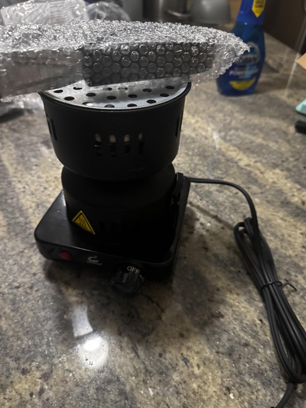 ETL Approved Charcoal Starter - Coal Burner Hot Plate Electric Stove Coconut Starter with Stainless Detachable Tongs, 4.9Ft Longer Cords, 600W Faster Heating for BBQ Kitchen etc. customer photo 2