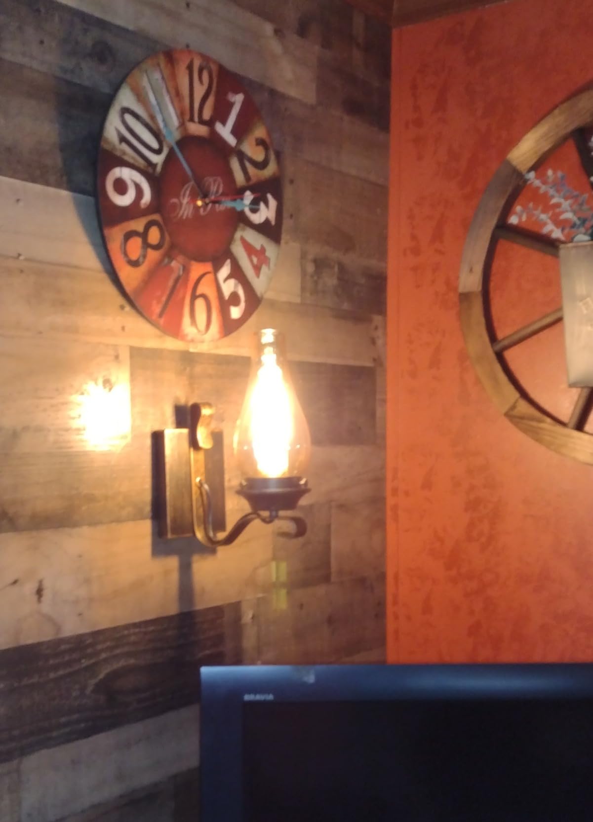 Wall Sconces Sets of 2, Oil Rubbed Bronze Hardwired Wall Sconce Indoor, Retro Rustic Wall Lamps with Amber Glass, Vintage Bedside Sconces Wall Lighting for Living Room Bathroom customer photo 1