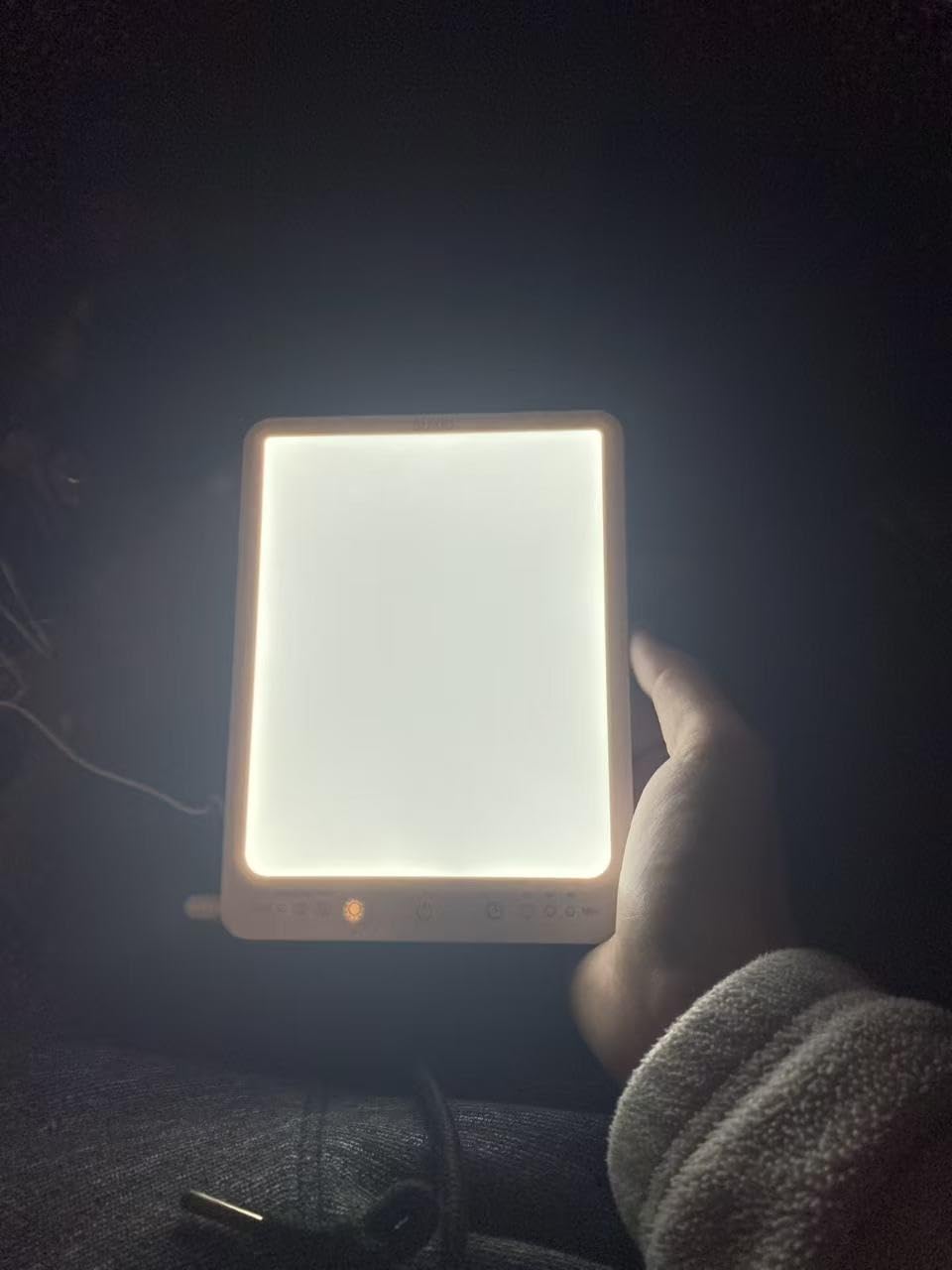 SUXIO Light Therapy Lamp - 10000 Lux Therapy Lights, 3 Timing & Mode Happy Lamp, Touch Control Daylight Lamp with Memory Function, Portable Light Therapy Box for Home/Office Use As Lift Mood customer photo 1