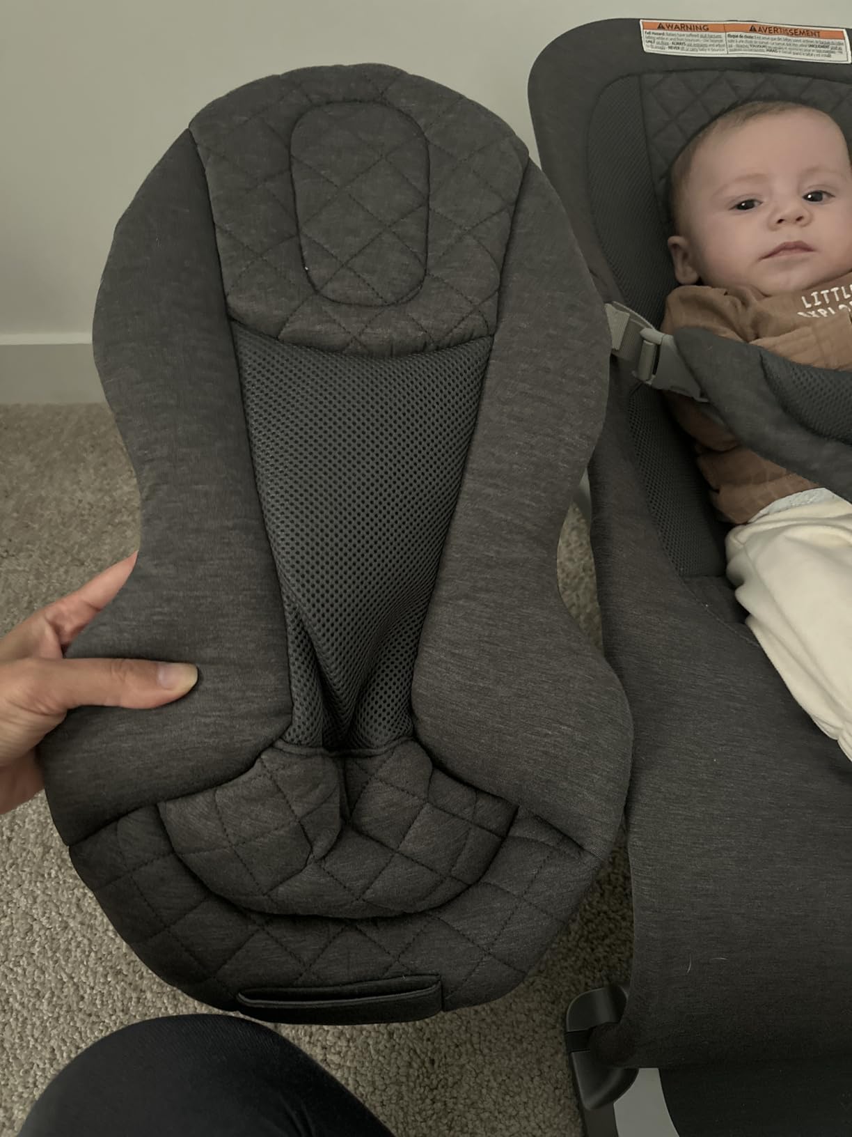 Ergobaby Evolve 3-in-1 Bouncer, Adjustable Multi Position Baby Bouncer Seat, Fits Newborn to Toddler, Light Grey customer photo 1