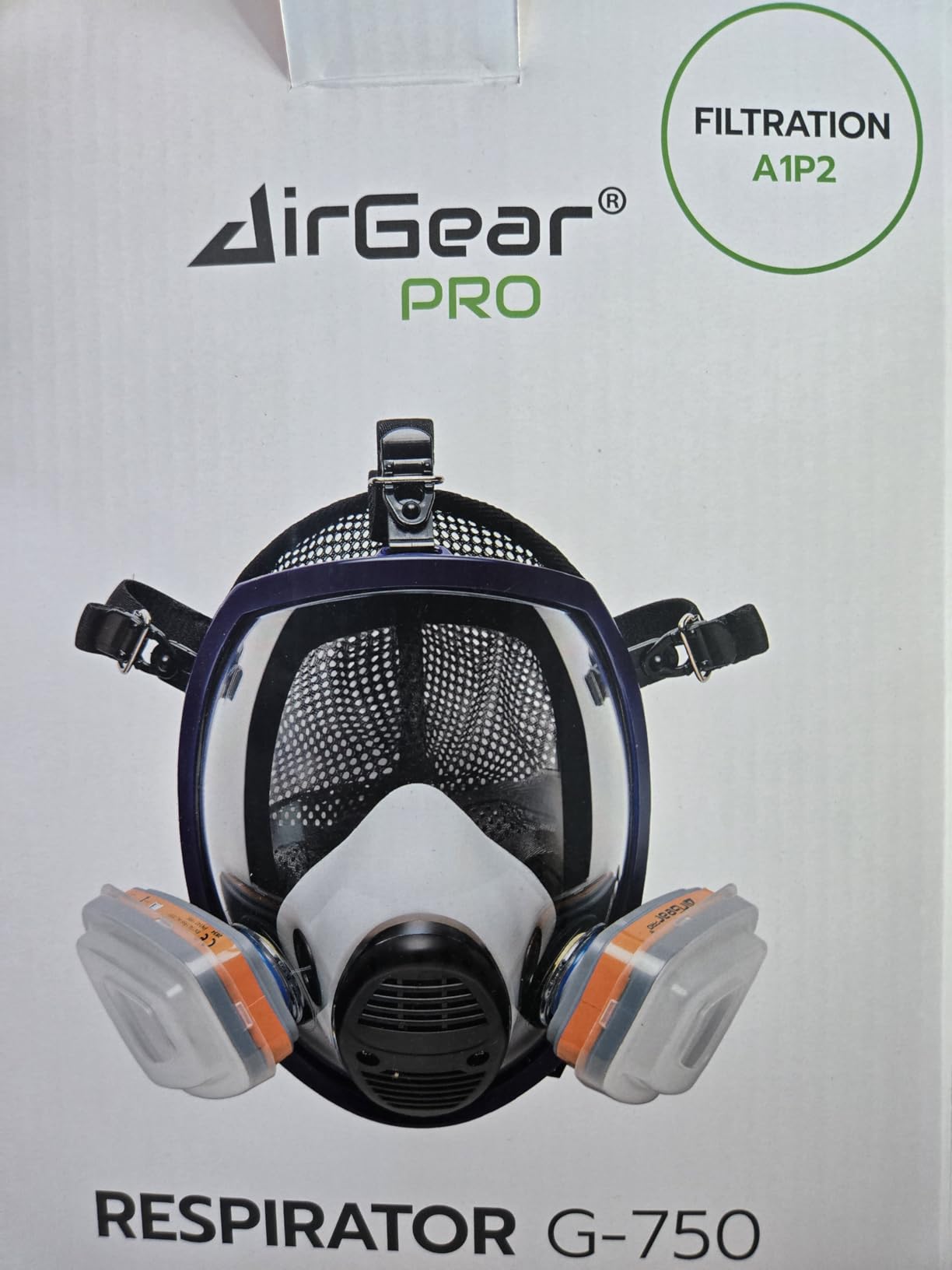 AirGearPro G-750 Respirator Full Face Mask with A1P2 Filters Anti-Gas, Anti-Dust | Gas Mask Ideal for Painting, Woodworking, Construction, Sanding, Spraying, Chemicals, DIY etc customer photo 2
