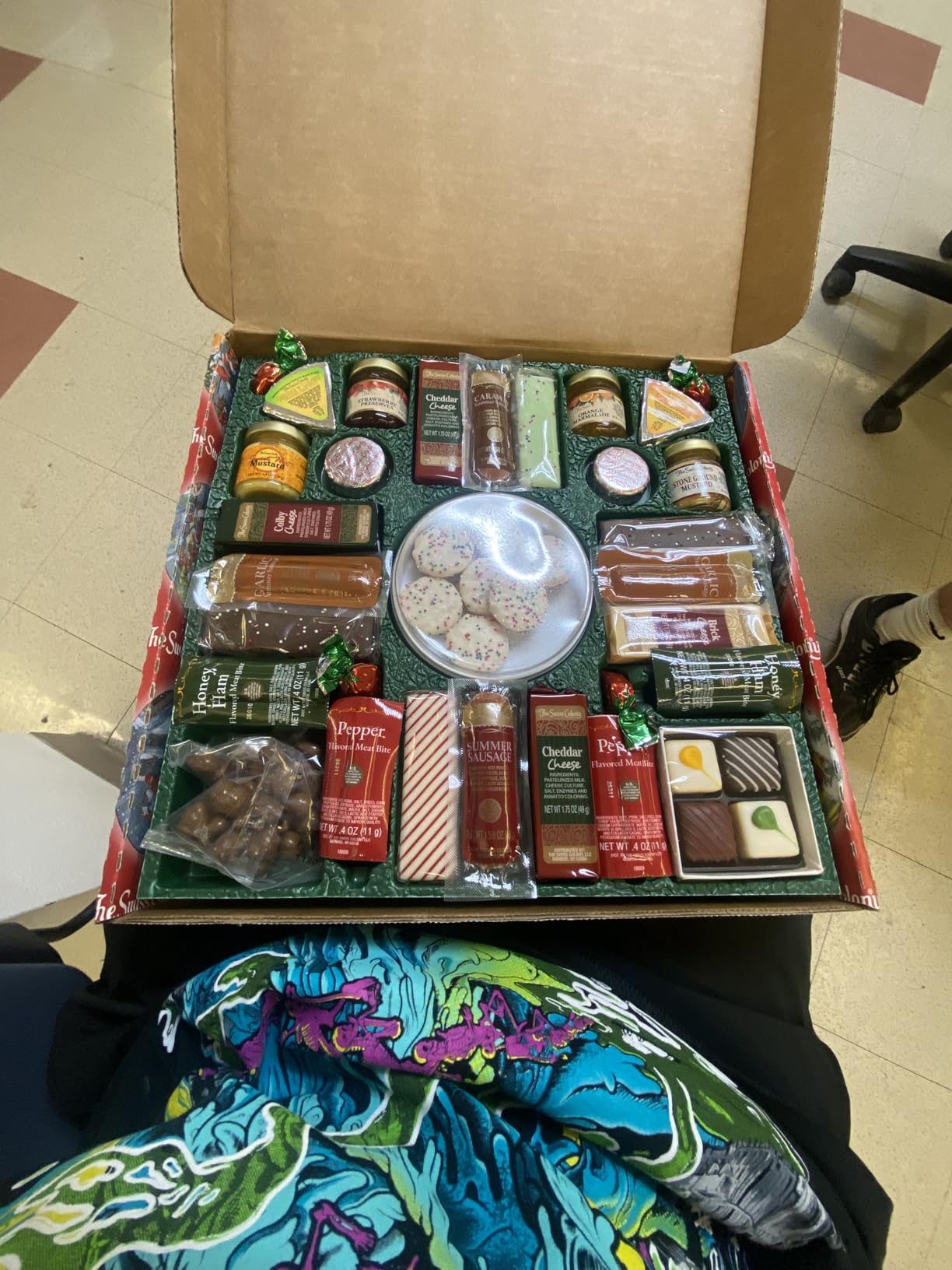 The Swiss Colony 27 Favorites Food Gift Set, Summer Sausage Meats and Cheeses, Assorted Chocolates, Candies, Petits Fours, Cheese & Charcuterie Board Gifts Basket, Holiday, Christmas - Holiday Red Box customer photo 2
