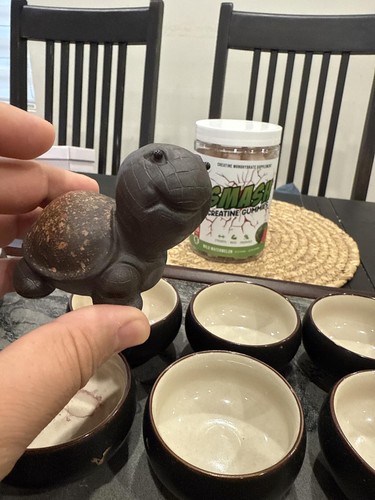 Purple Sand Figurine - Cute Kungfu Tea Pet Gift for Tea Lover Friend - Home Decoration Ornament (Angry Cat) customer photo 1