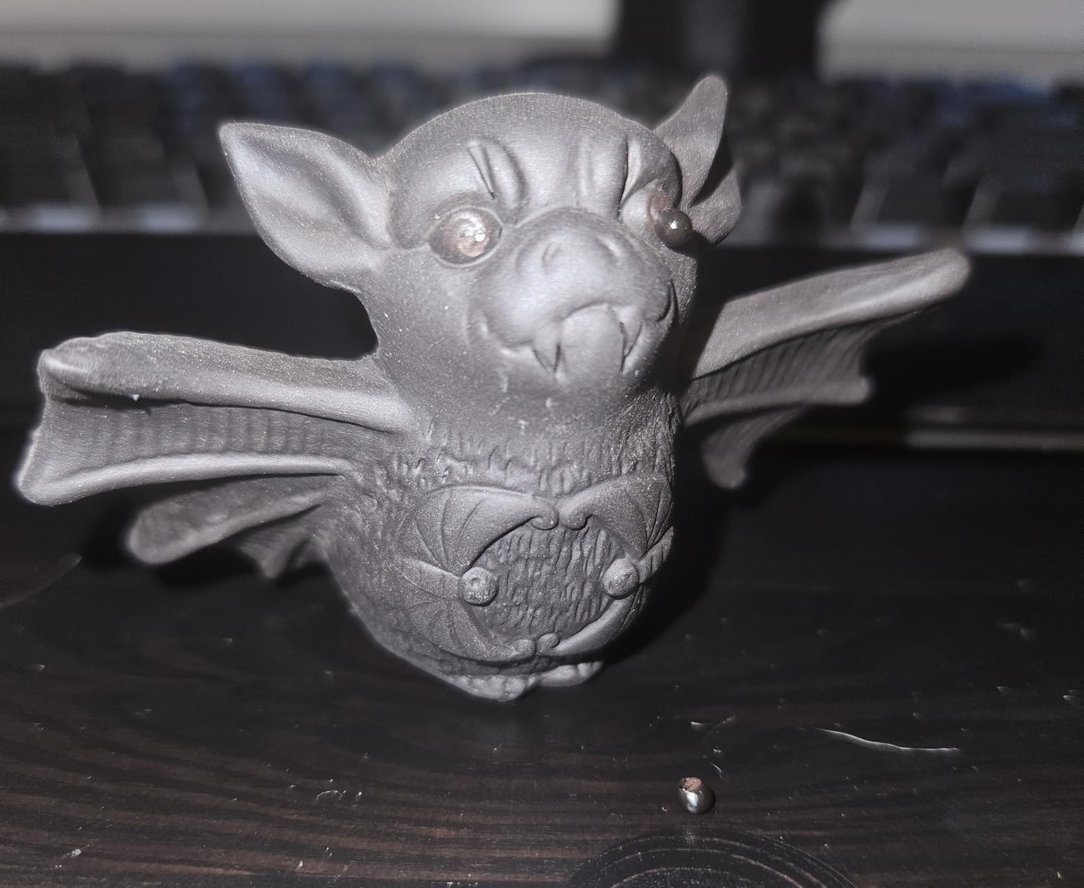Purple Sand Figurine - Cute Kungfu Tea Pet Gift for Tea Lover Friend - Home Decoration Ornament (Angry Cat) customer photo 2