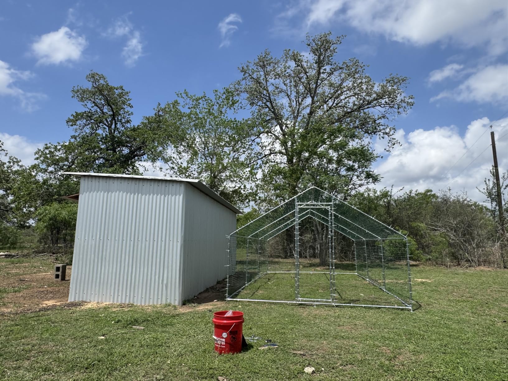 HITTITE Large Metal Chicken Coop with Run, 19.19 x 9.84 x 6.56 ft Walk in Poultry Cage Chicken Run Pen, Outdoor Chicken Runs for Yard with Waterproof & Anti-UV Cover customer photo 1
