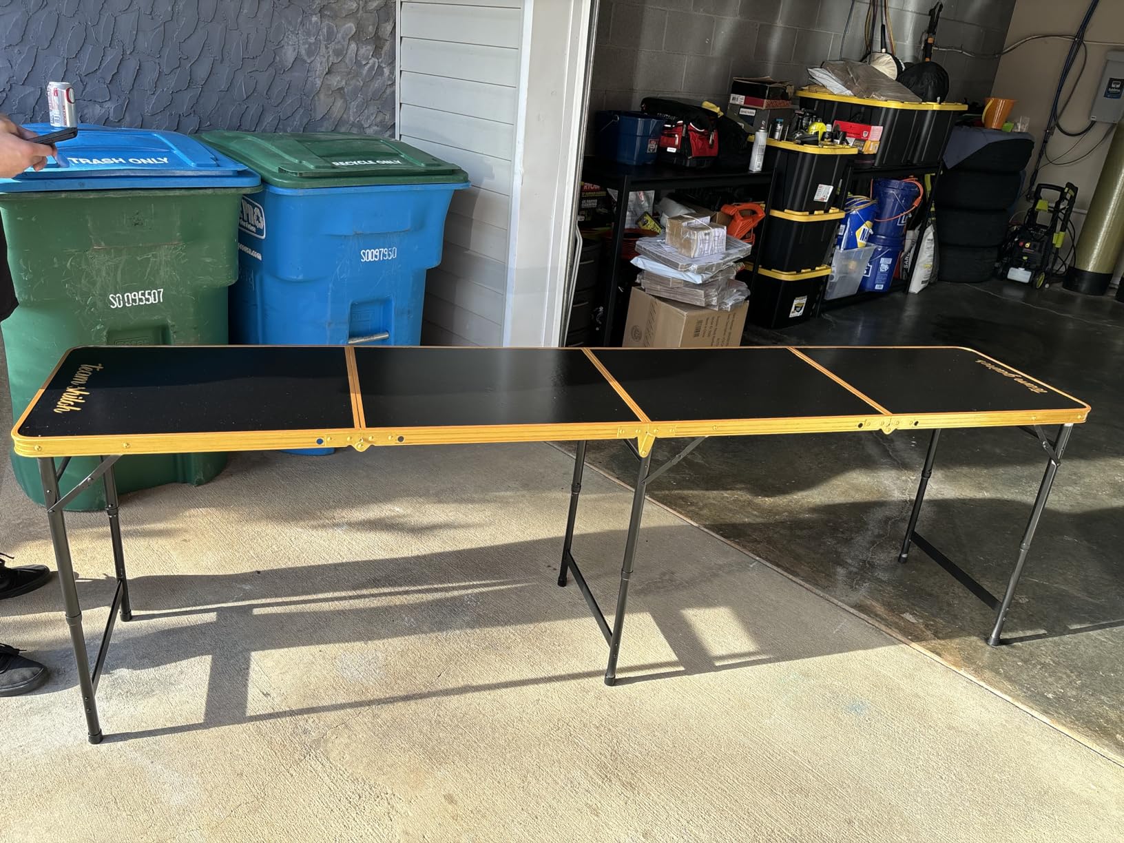 8-Foot Regulation Length Folding Table w/Optional Cup Holes, LED Lights, Custom Graphic (Choose Your Model) customer photo 1