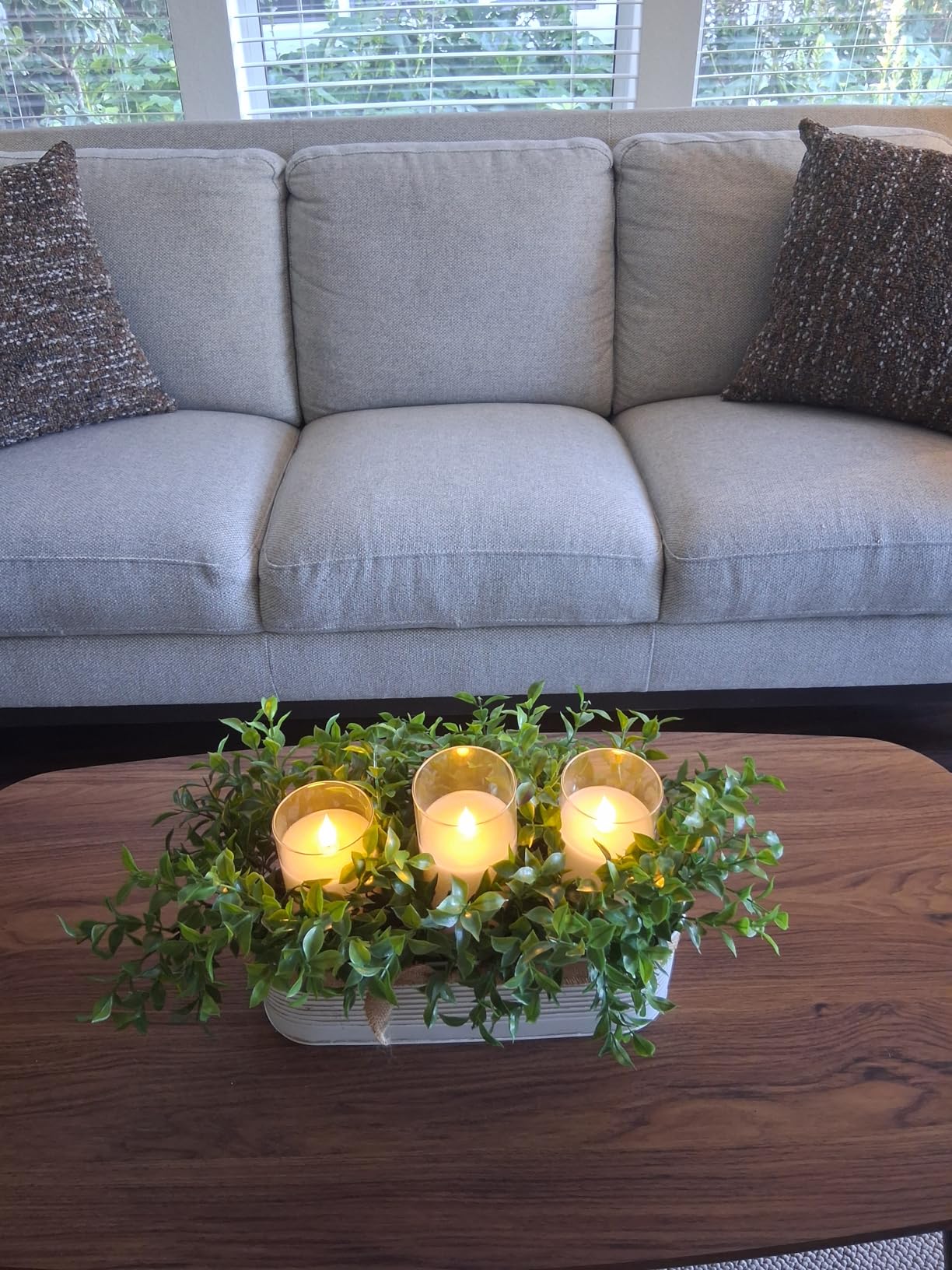 Rechargeable Flameless Glass Pillar Candles - Set of 3, Realistic Flickering LED Light, Remote & Timer, Ideal for Living Room, Bedroom & Birthday Gifts customer photo 2