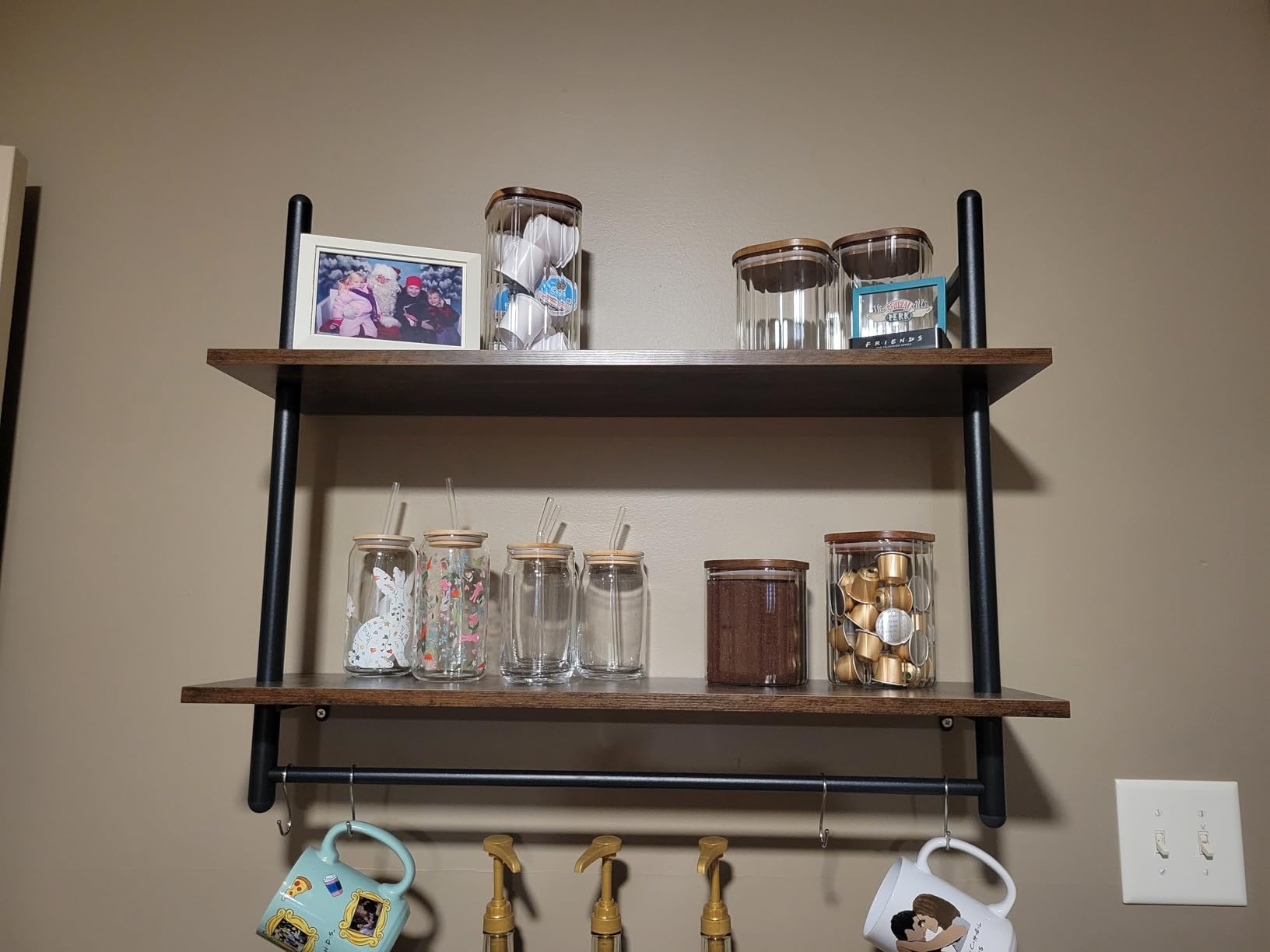 Bestier Pipe Shelf Industrial Floating Shelving 31