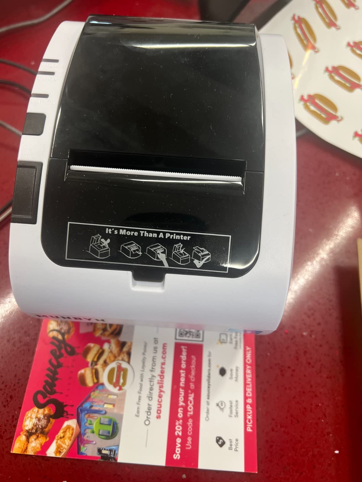 MUNBYN WiFi Thermal Receipt Printer with USB/LAN/RS232 Port, 80mm POS Printer Works with Square Windows Mac Chromebook Linux Cash Drawer, White customer photo 1