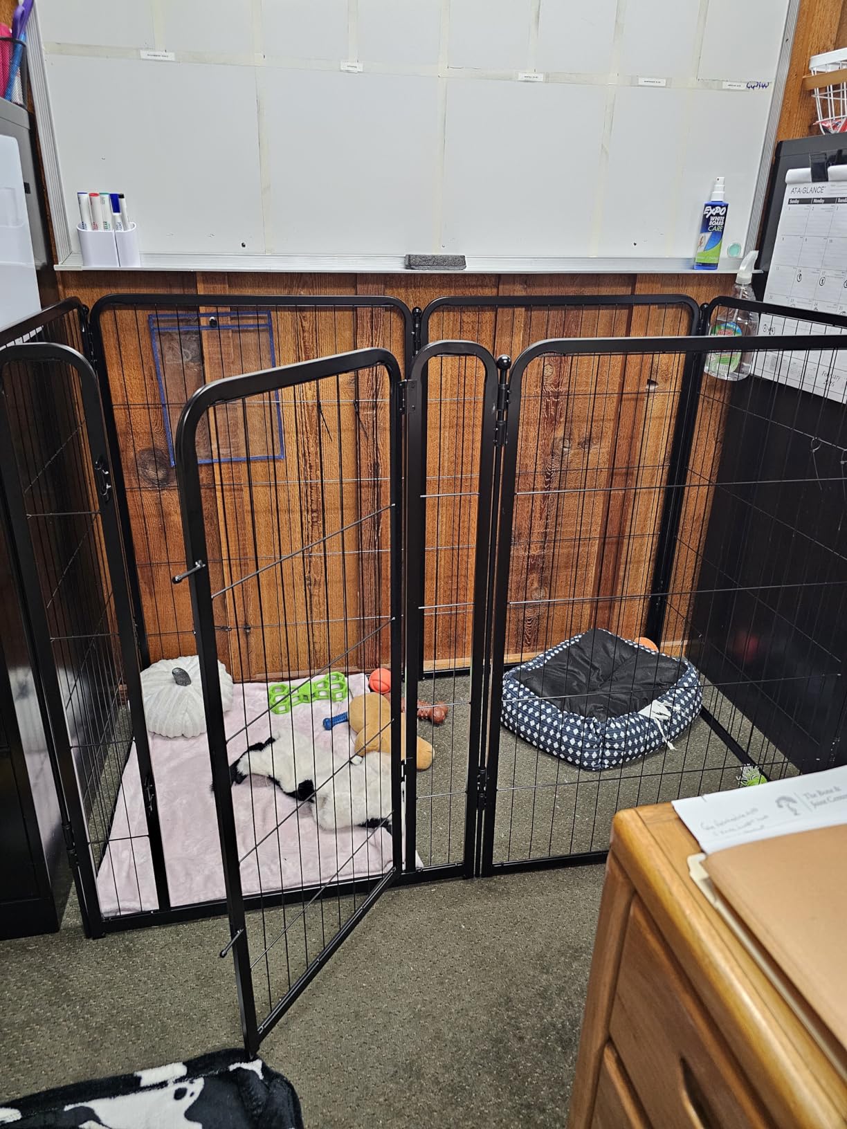 FXW Homeplus Unleashed Indoor Dog Playpen - Stress-Free and Safe Play, Heavy Duty 32 Inch 8 Panels Dog Pen for Small and Medium Dogs, Black│Patented customer photo 2
