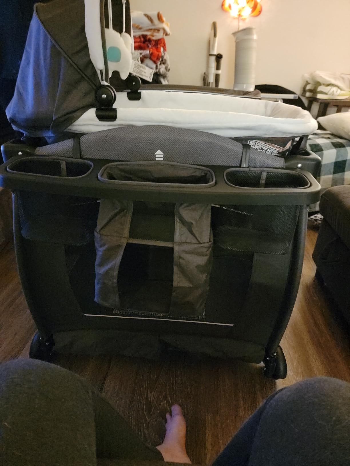 Pamo Babe Pack and Play with Bassinet Baby Playpen Foldable Playard with Changing Table Portable 4 in 1 Baby Playard customer photo 2
