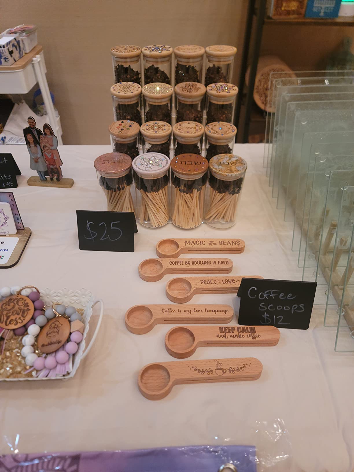 Wooden Coffee Scoop and Bag Clip, Tablespoon Wood Measuring Scoop with Bags Sealer - 2-In-1 customer photo 1